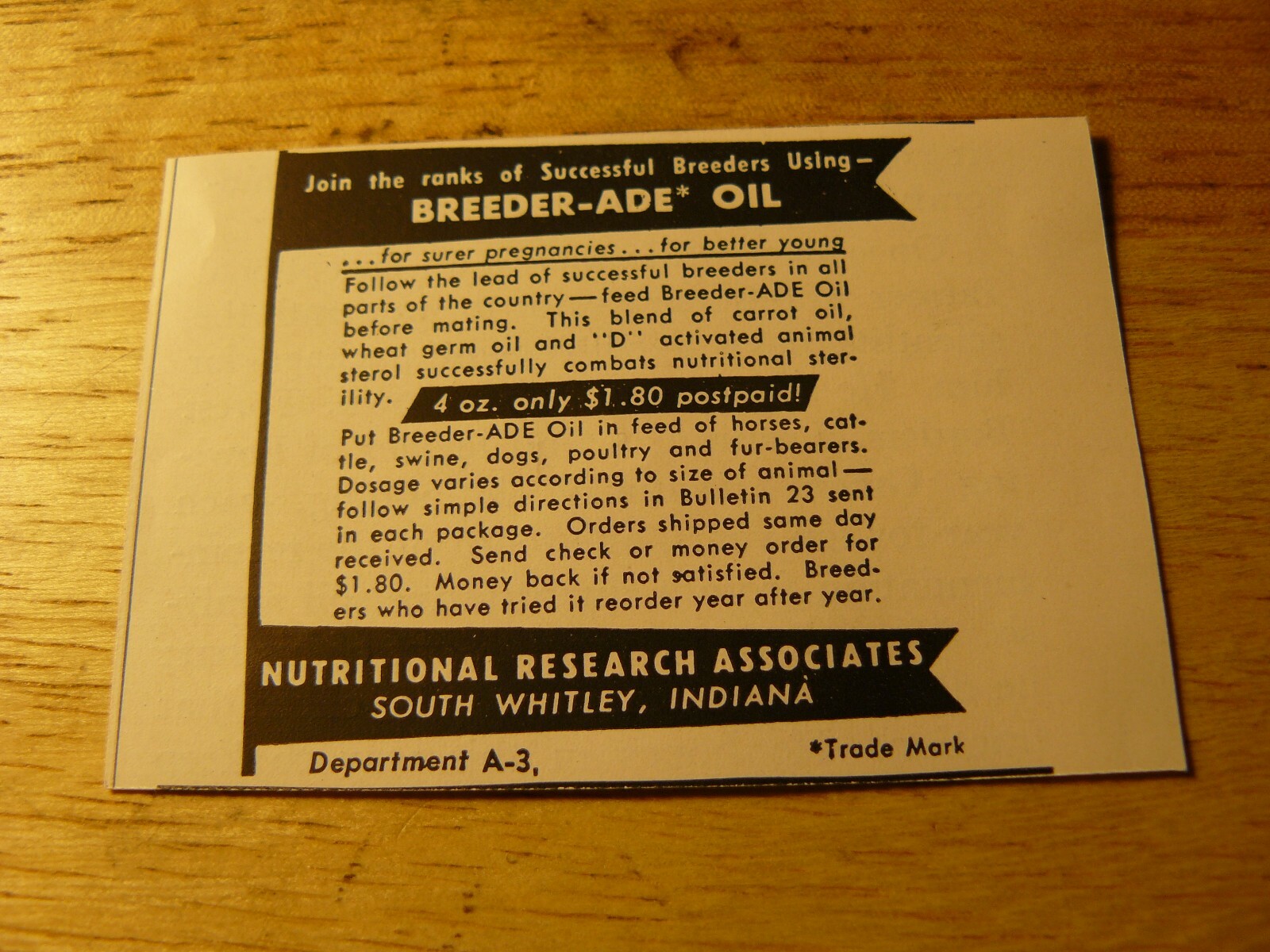 The Farm Quarterly-ADS-Winter 1955 Success BREEDER-ADE OIL-South Whitney, IND