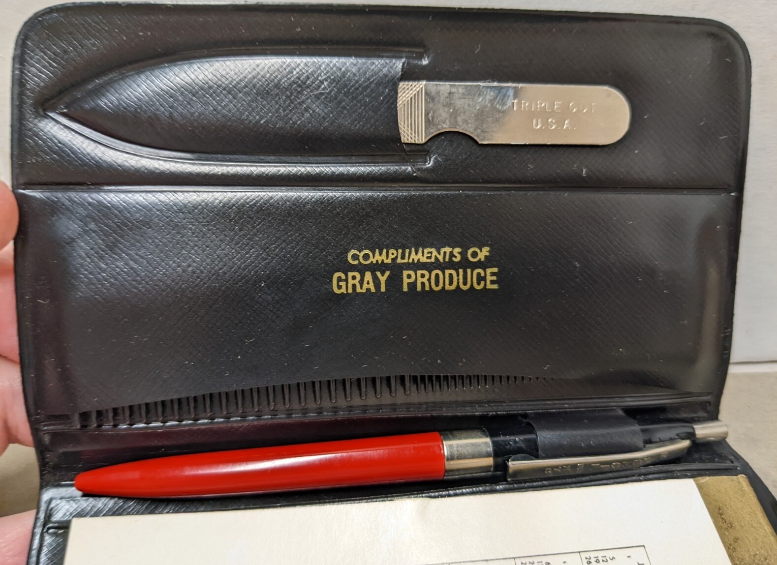 1969 Gray Produce Gray Iowa IA Pocket Notebook And Grooming Kit