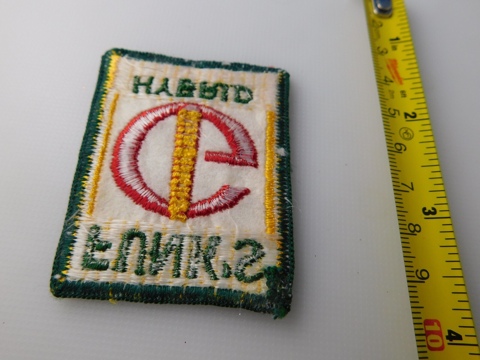 FUNK&rsquo;S HYBIRD CORN SEED VINTAGE PATCH HAT BADGE FARM AGRICULTURE ADVERTISING