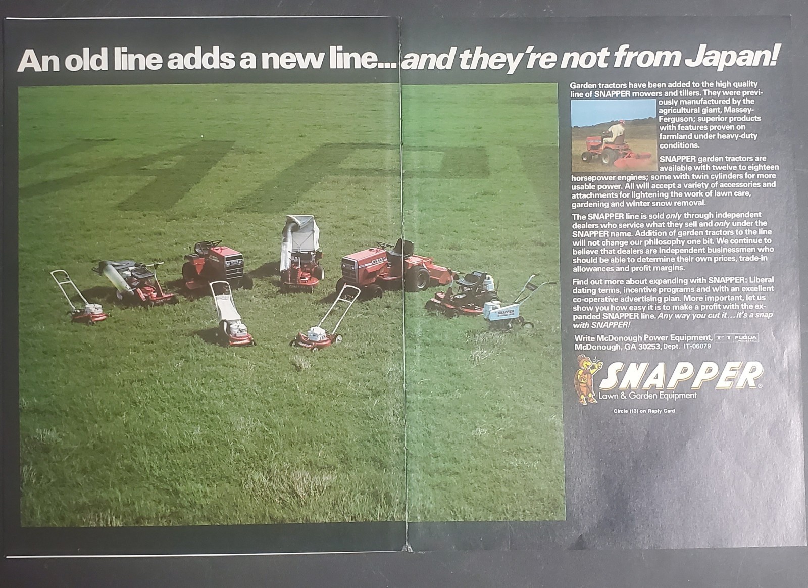 Snapper Lawn Mower 2 Page 1979 Advertisement