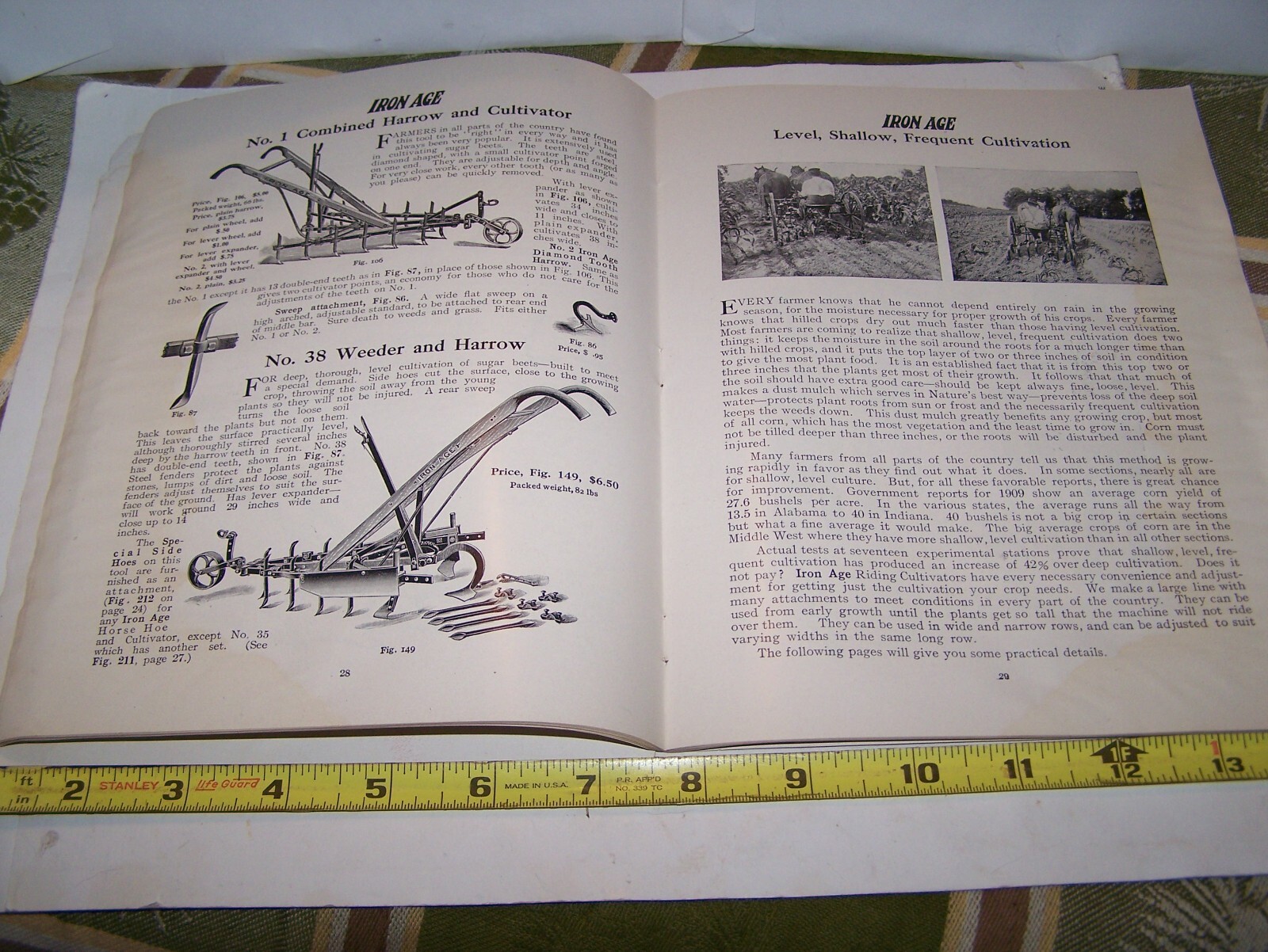 IRON AGE 1910 Full Line Sales Catalog Cultivator Plow Planter Farm Garden NICE!