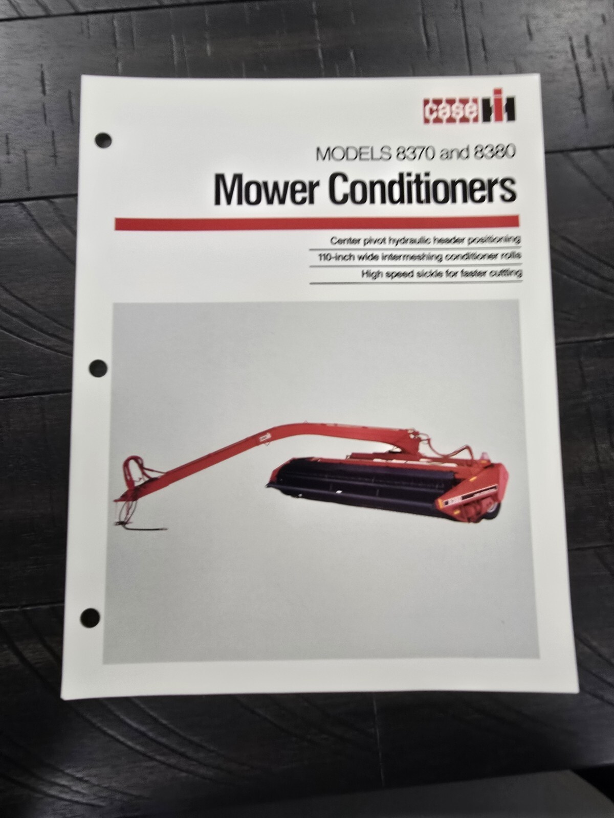 1990s 8370 Mower Conditioners Dealer Spec Sheet Case IH International Harvester