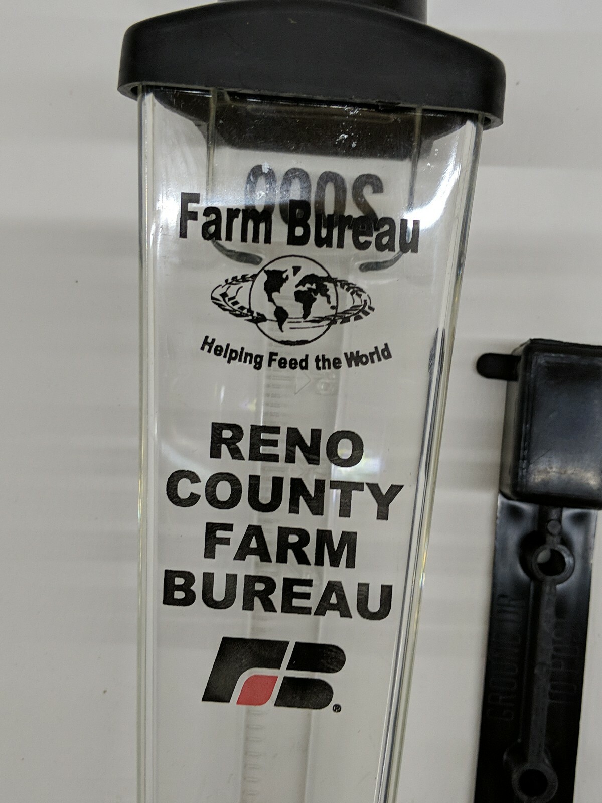 Reno County Farm Bureau Advertising Rain Gauge Kansas Farm AG 2000