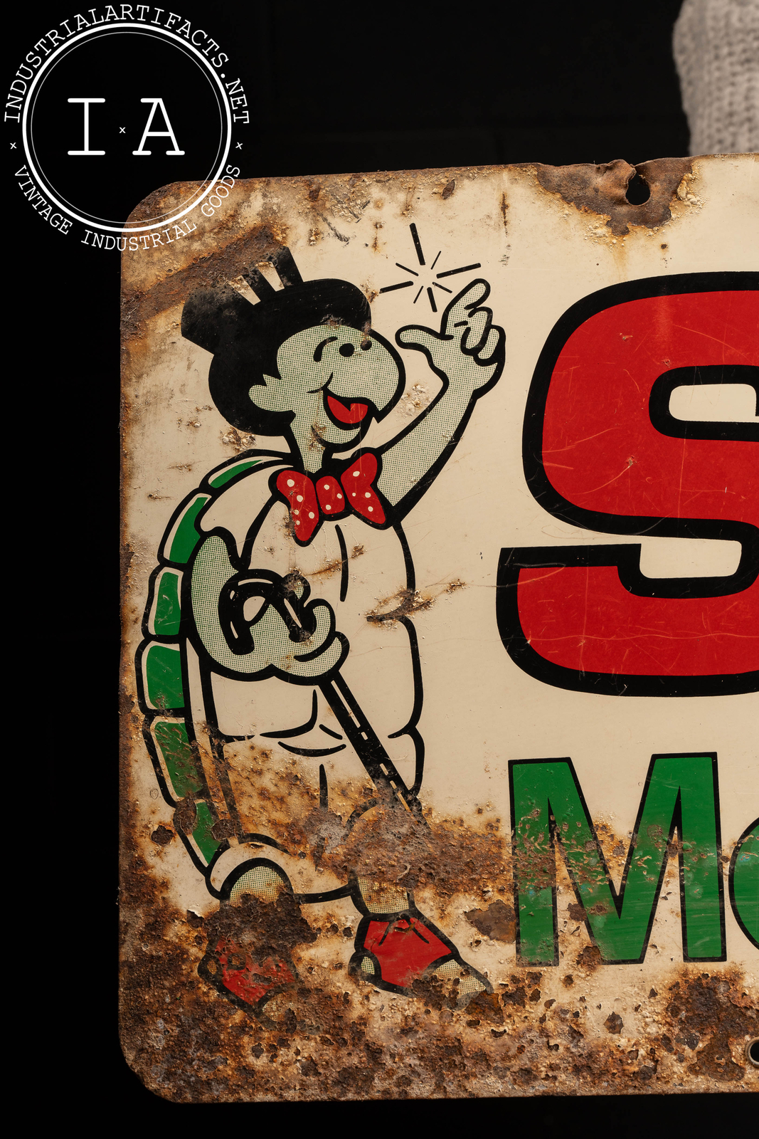Vintage Lawn Care Double Sided Tin Advertising Sign