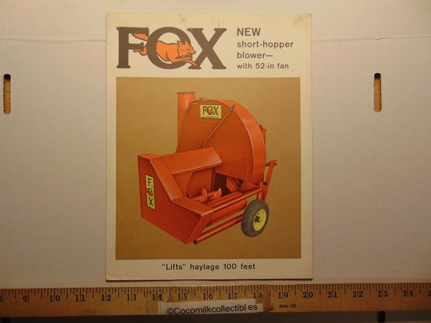  Vintage Fox Tractor Company New Short-Hopper Blower with 52-in Fan Brochure