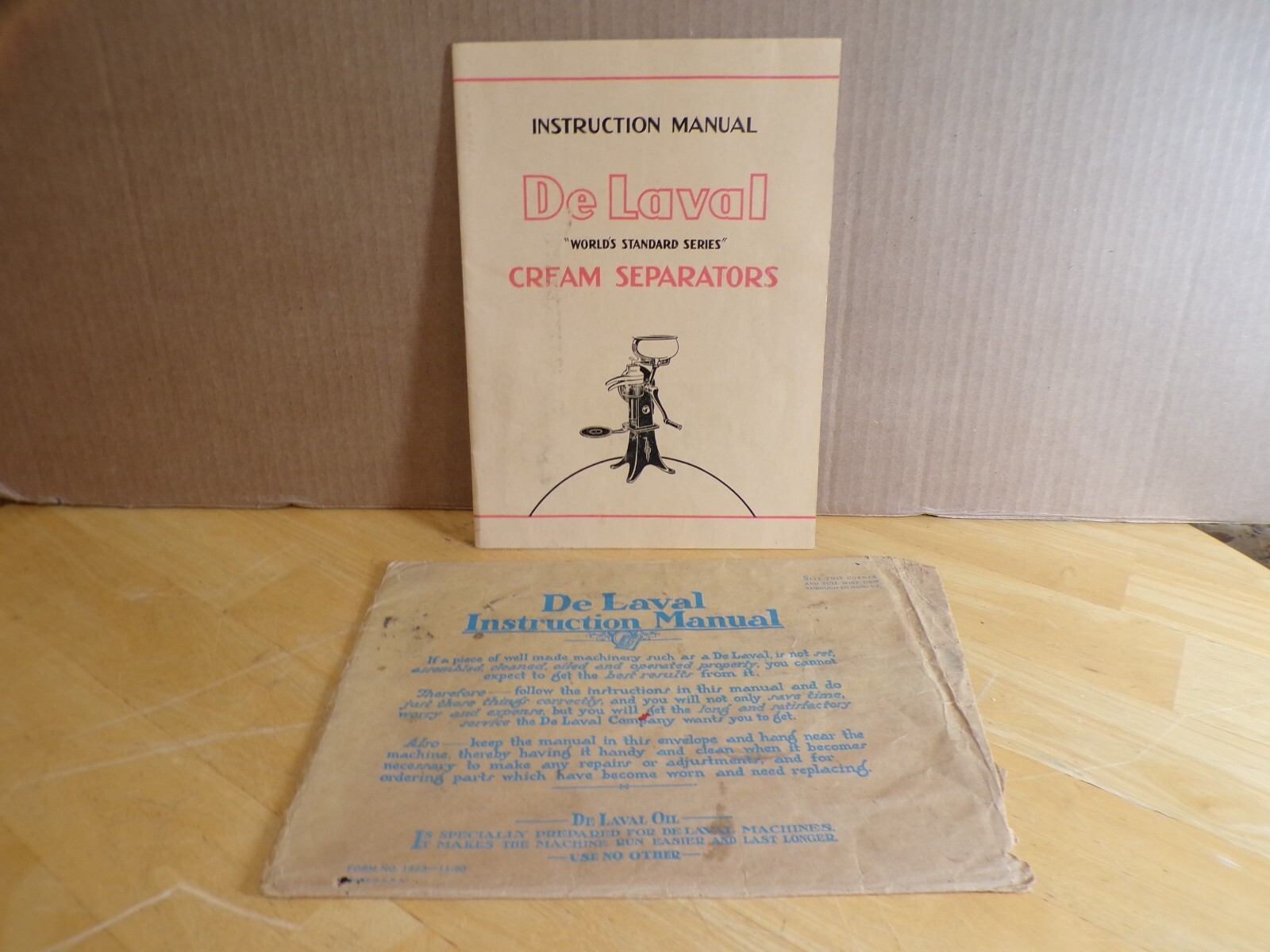 1951 Instruction Manual De Laval Cream Separators Booklet w/Envelope Dairy Cows