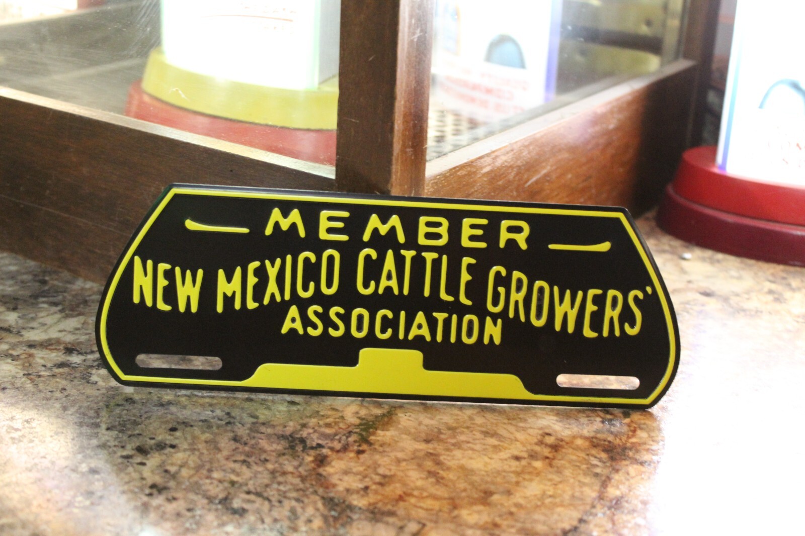 NEW MEXICO CATTLE CROWER MEMBER CO-OP FARM DEALER EMBOSSED METAL SIGN GAS OIL