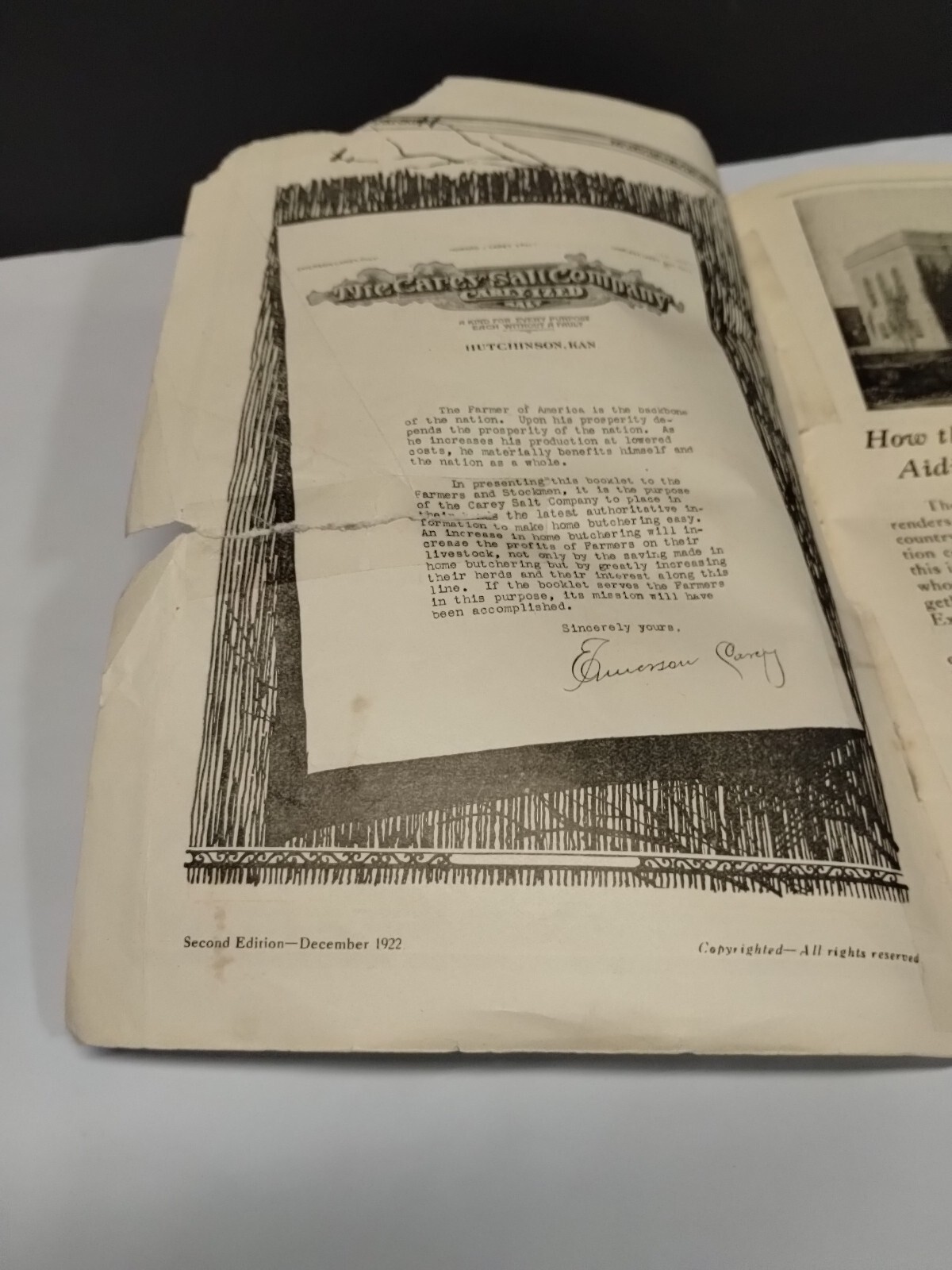 Vintage MEAT PRODUCTION On The FARM Bklet & 1922 Simple Instructions for Butcher