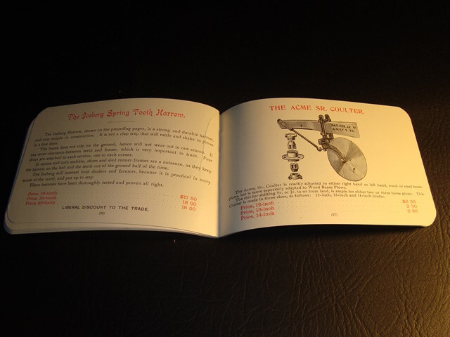 Circa 1895 Hartman Farm Machinery Manufacturing Catalog, Vincennes, Indiana