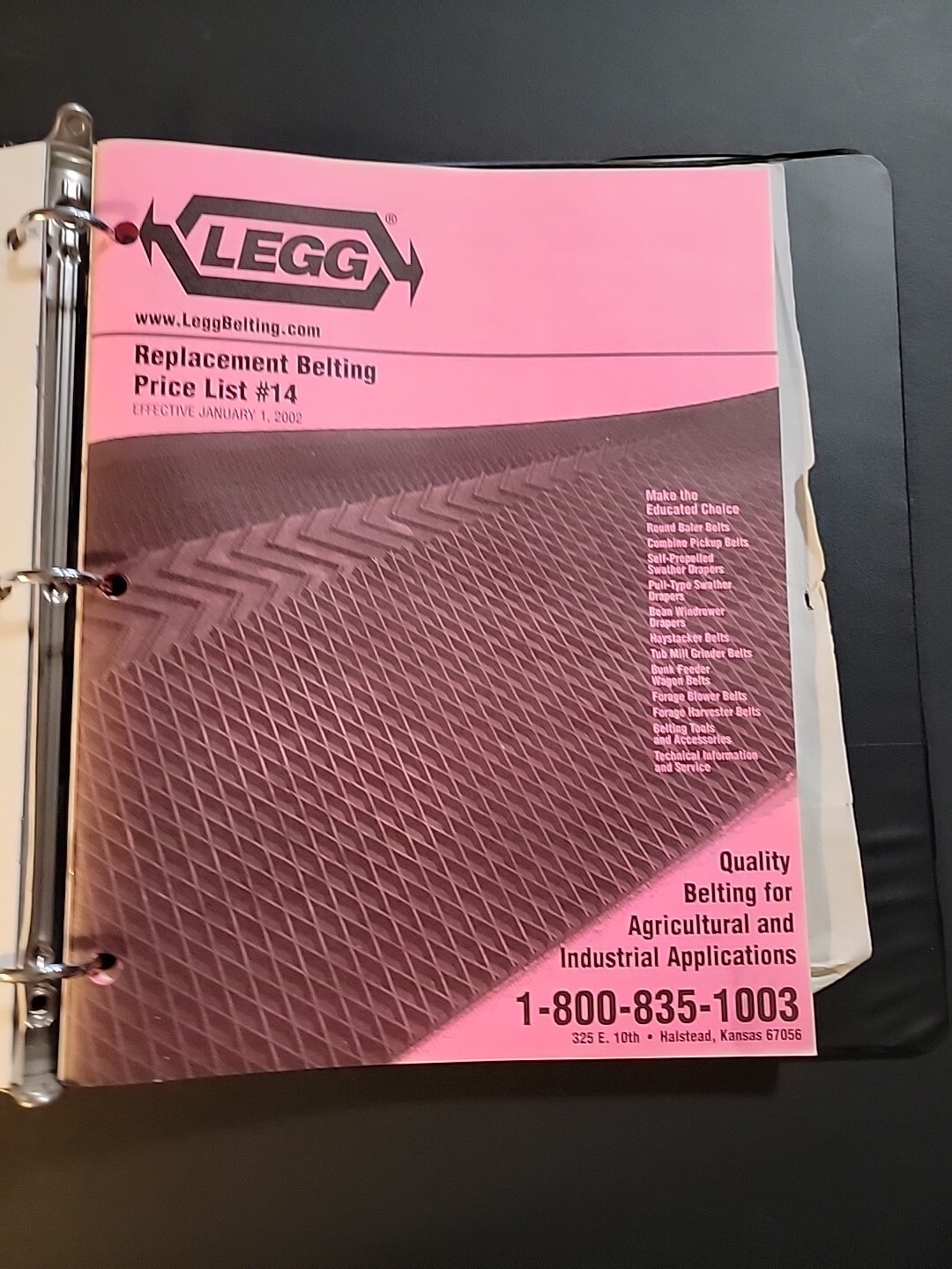 LEGG COMPANY, INC. EQUIPMENT CATALOG/ADVERTISING