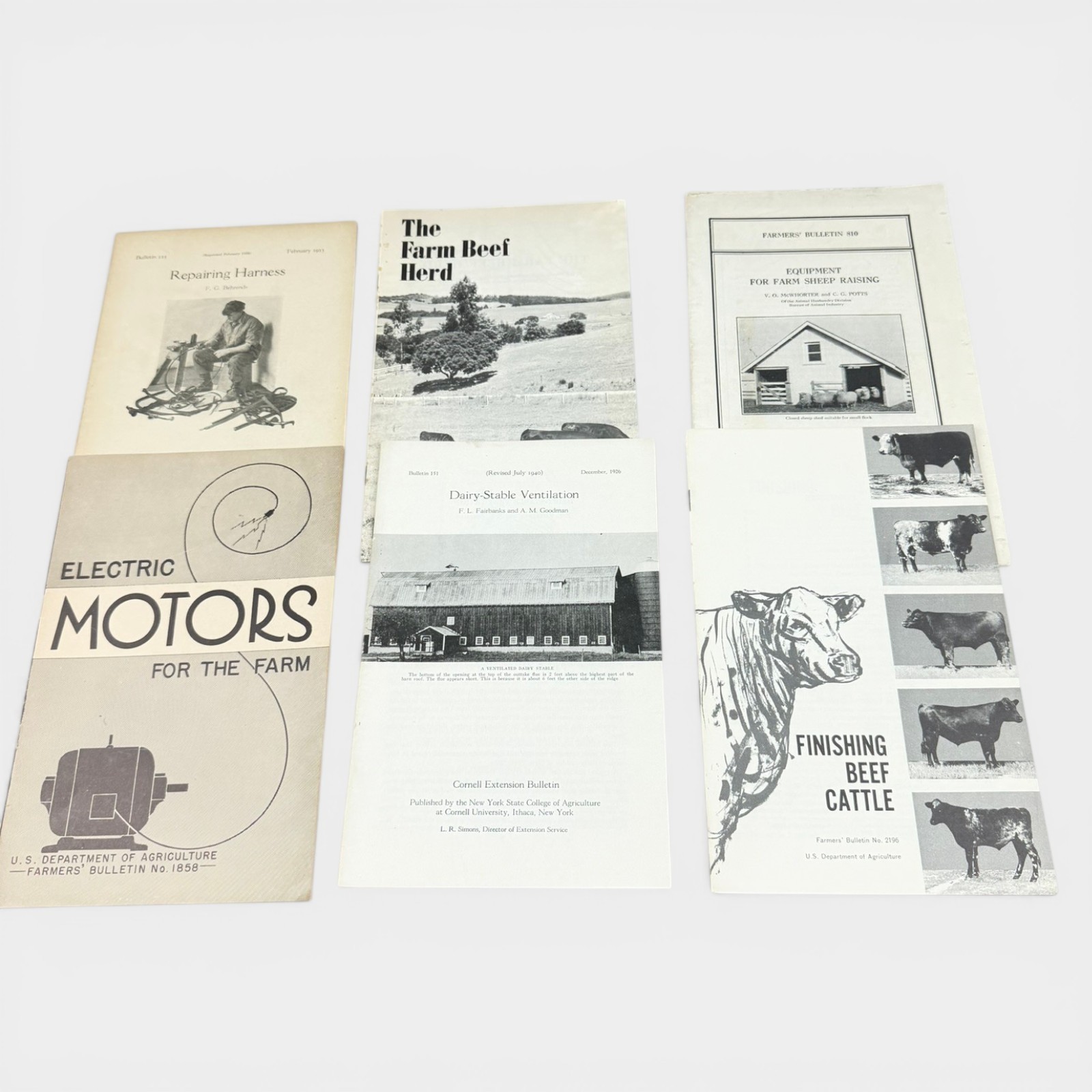 Vintage Farm Pamphlet 31 Agricultural Bulletins Homesteading Livestock 30s-70s