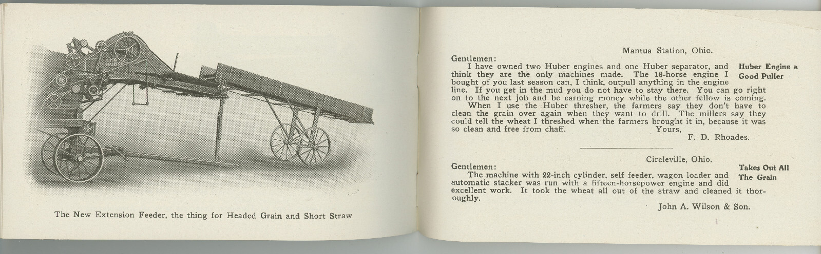 Early 1900&rsquo;s Huber Farm Thresher 20 Page Machinery Pamphlet