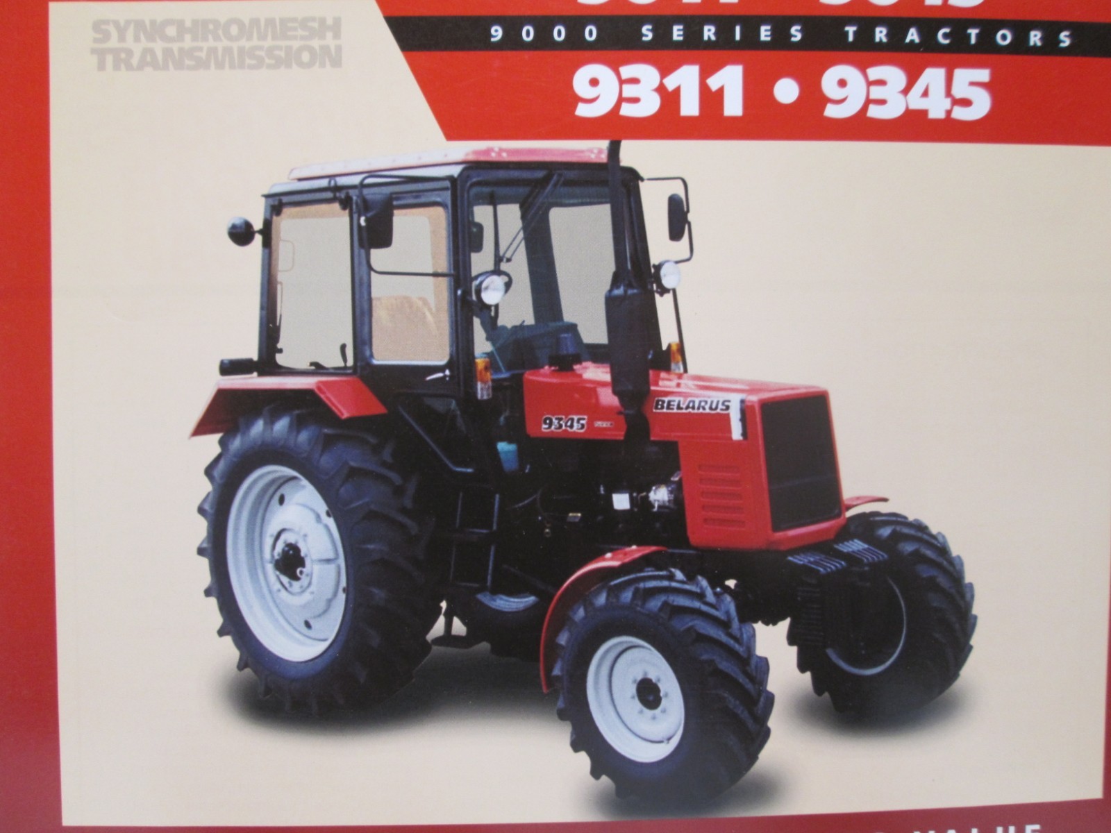 Belarus 9000 Series Tractors 9011 9045 9311 9345 Brochure Specifications 1996