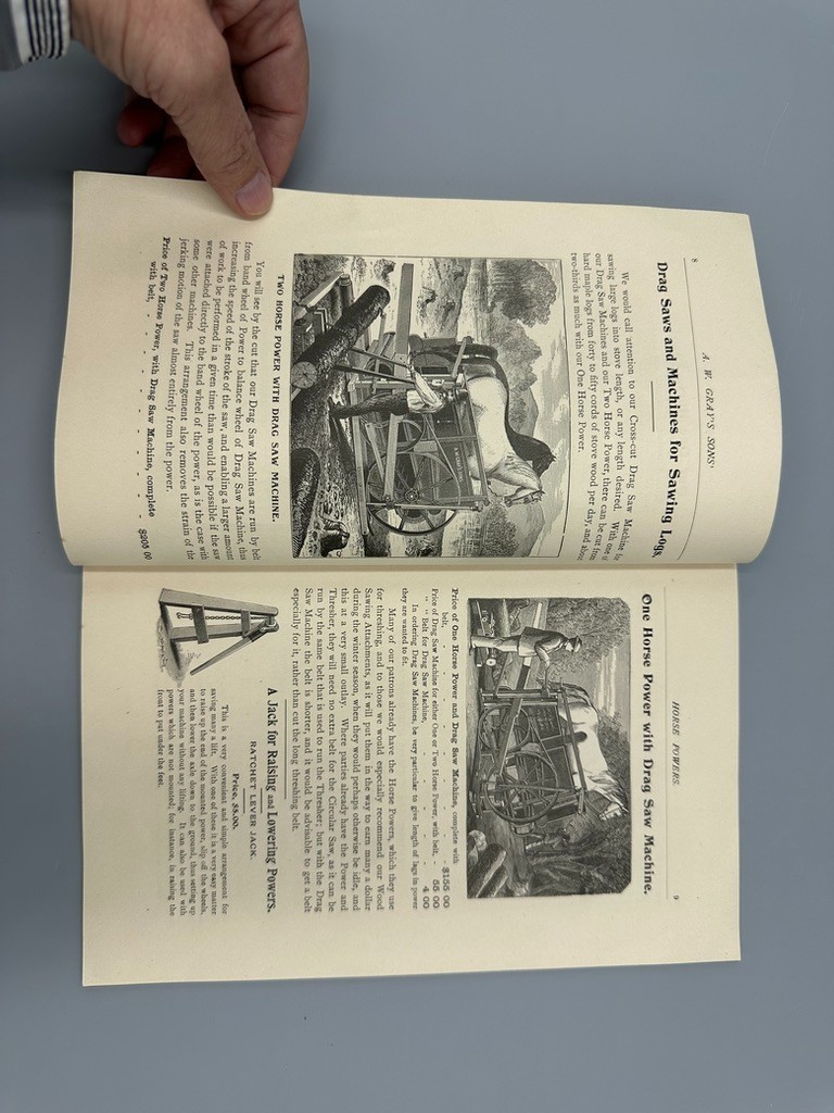 1897 GRAY&rsquo;s HORSE POWERS THRESHING & SAWING MACHINES Antique Advertising CATALOG