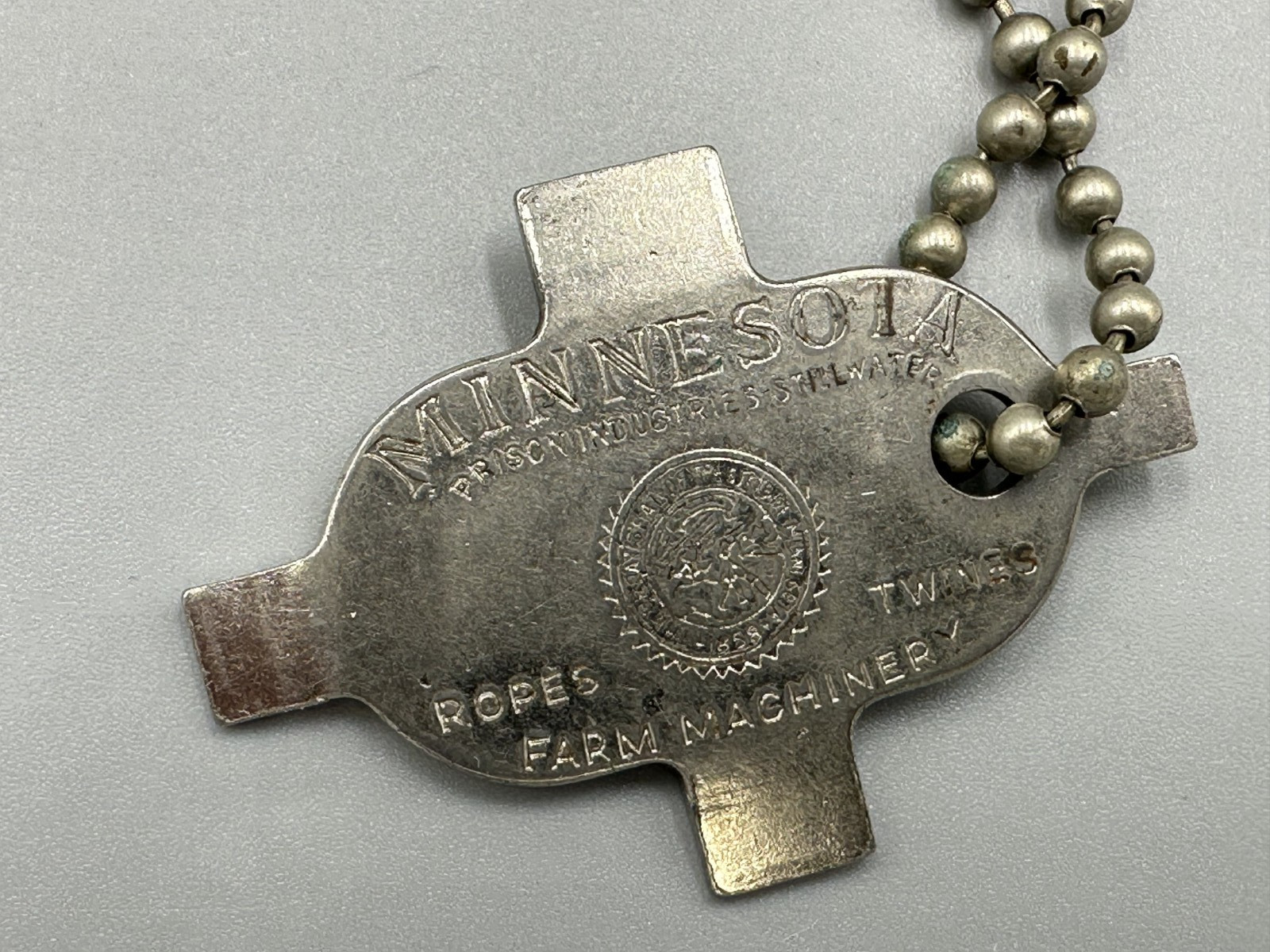 Vintage Minnesota Farm Machinery Advertising Keychain Pocket Screwdriver