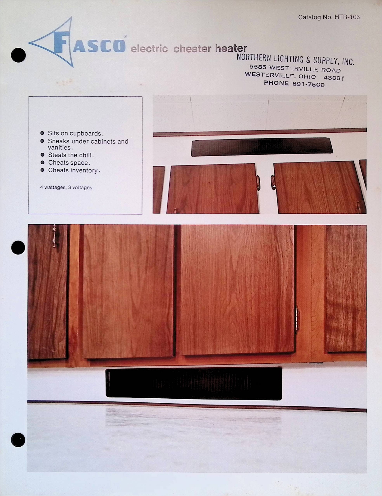 Vintage Farm Advertisement Spec Sheet Fasco Electric Cheater Heater Brochure Des