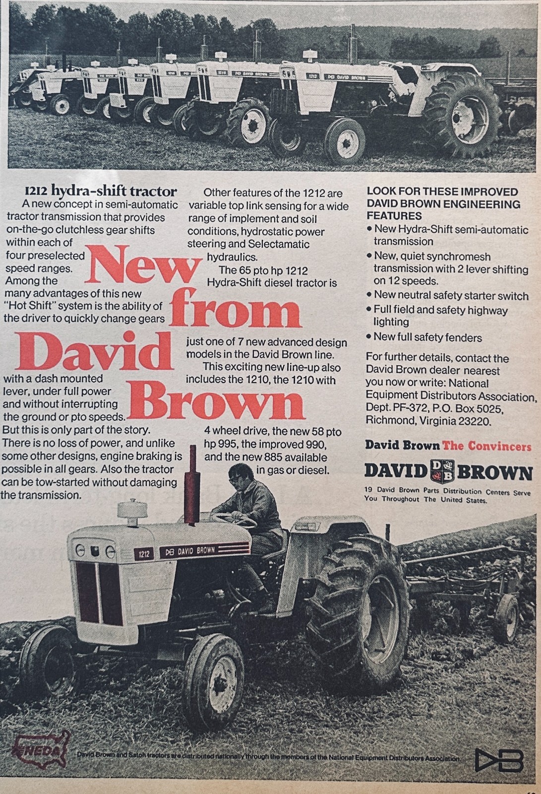 Mixed Lot of Vintage Tractor Ads Set 113 Kromer, Snapper, David Brown