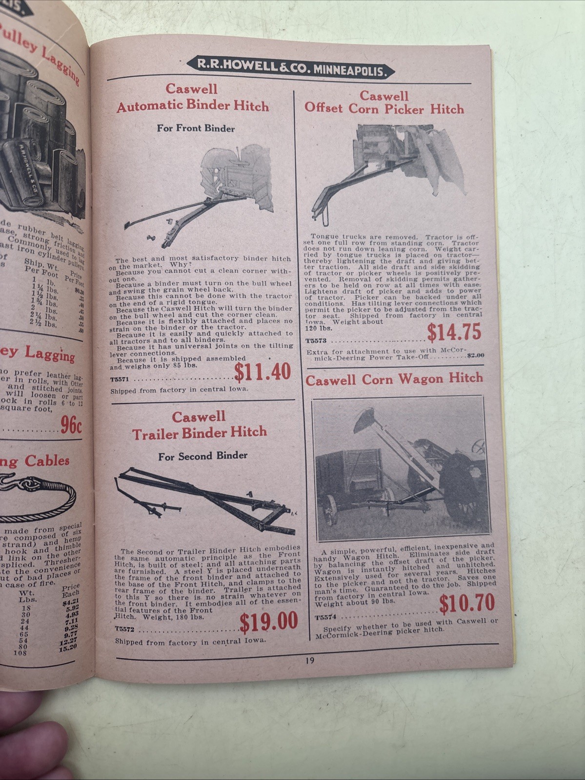 Thresher & Power Farming Supplies Saw Mill Accessories T-33 R.R. Howell Minneap