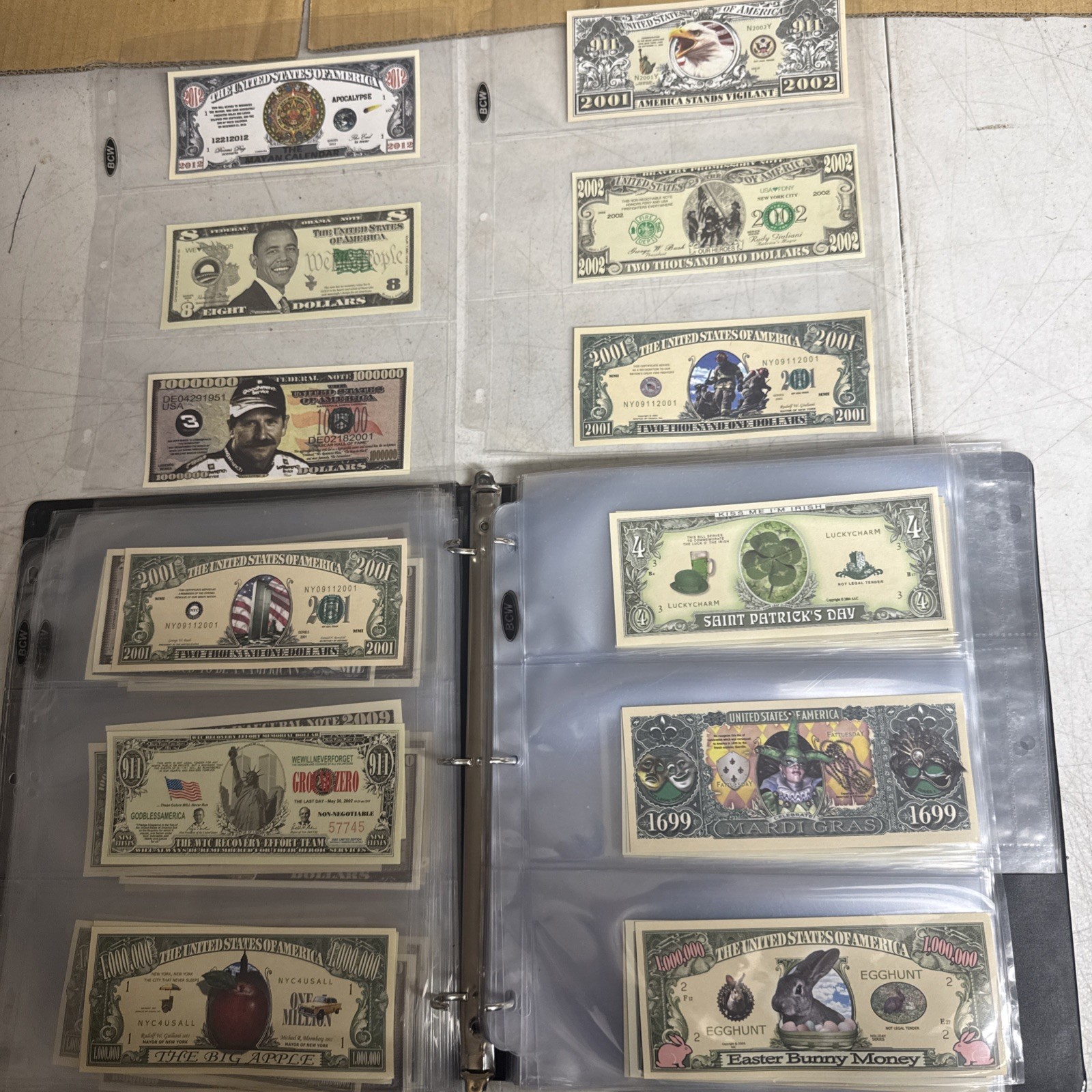 Huge Collection of 200+ Million Dollar Bills Mixed Themes /