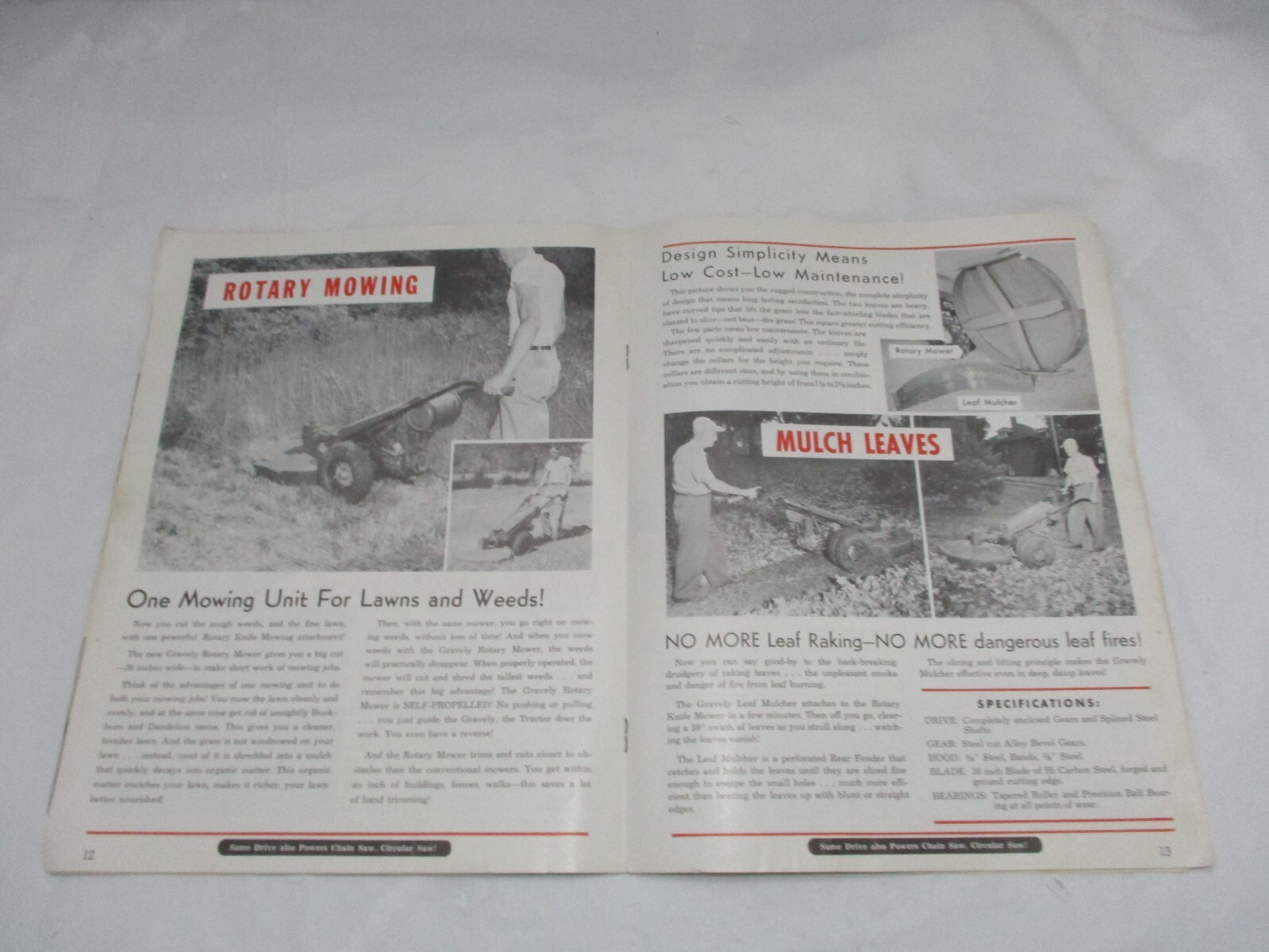 1953 Gravely Power Equipment Catalog Lawn Garden Farm Equipment