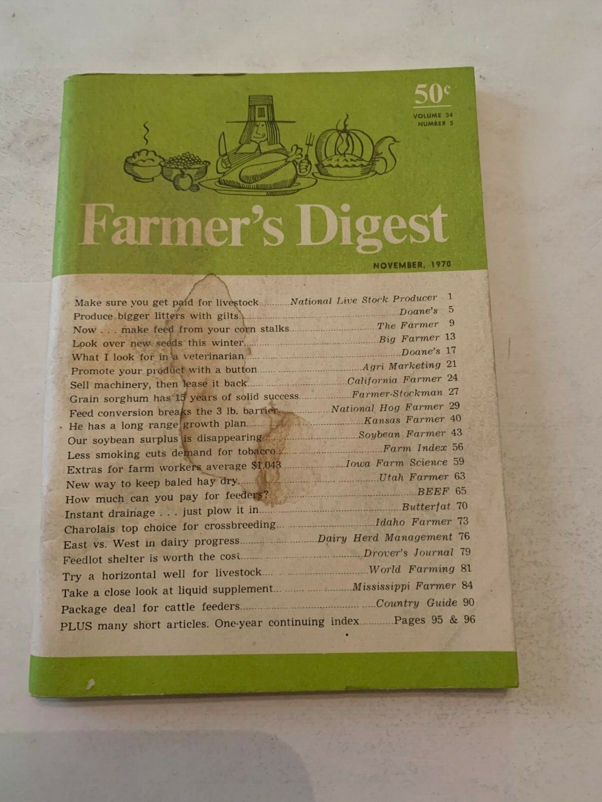 November 1970 Farmers Digest Magazine Volume 34 Number 5