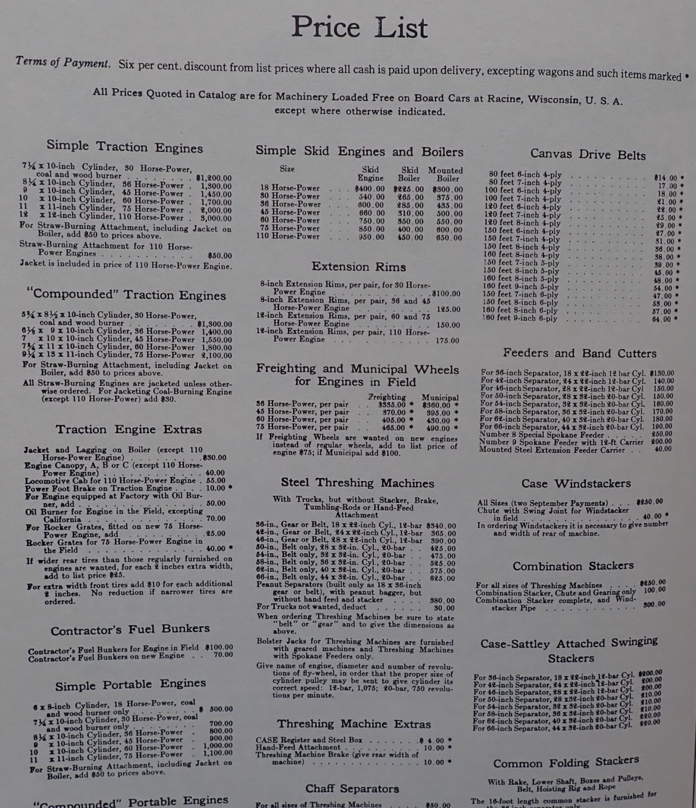 CASE THRESHING MACHINERY CATALOG 1912