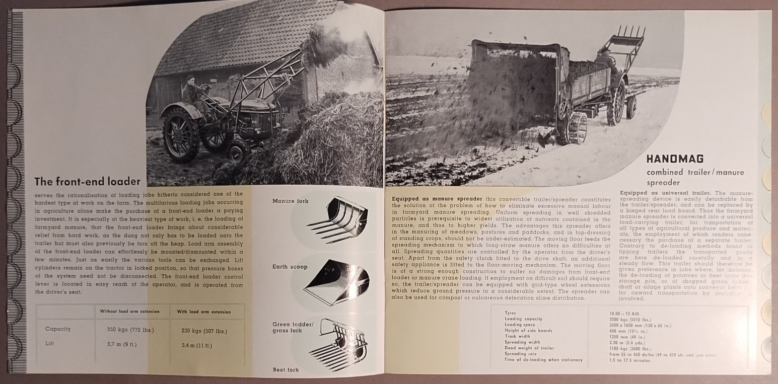 1953 Hanomag Combitrac Tractor R24 Catalog Brochure Original B5-44