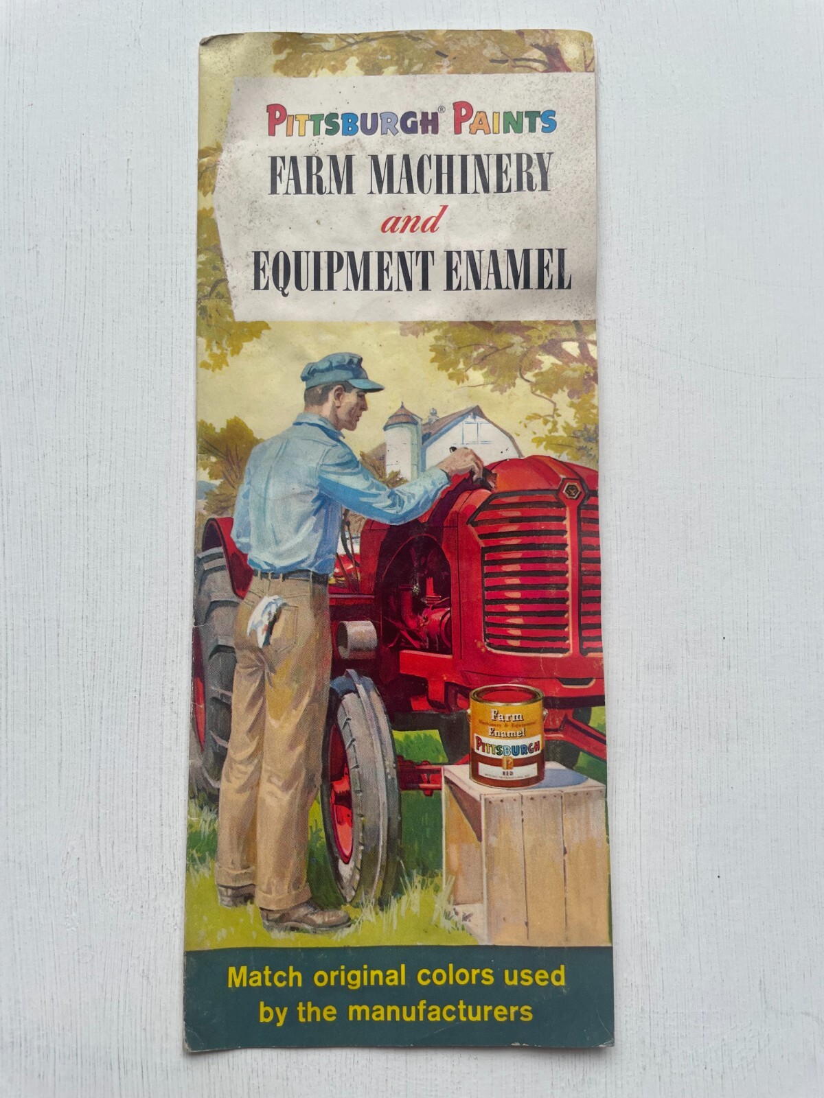 Vintage Pittsburgh Paints Farm Equipment Enamel Paint Sample Brochure