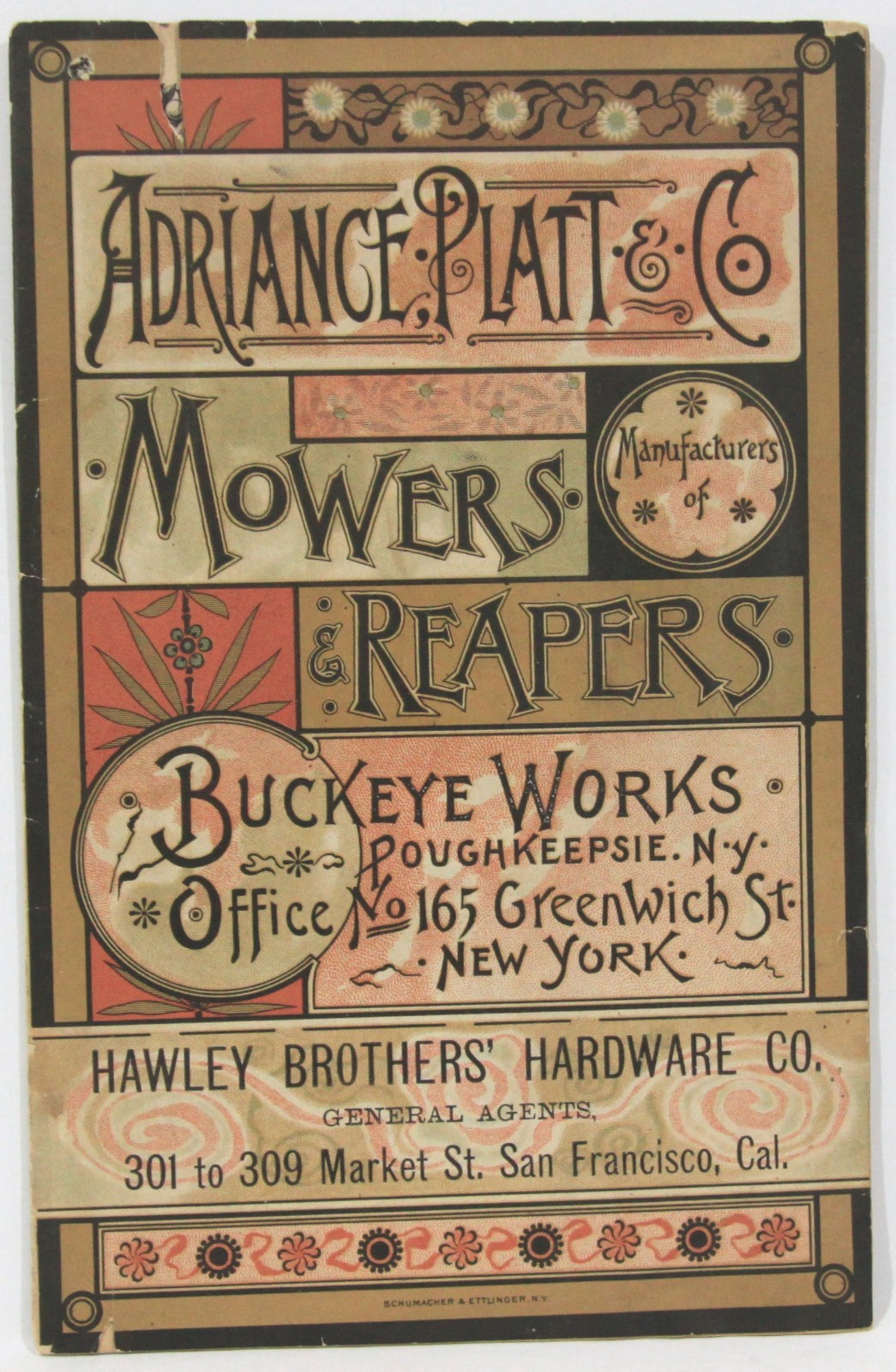 1880s Catalog of Mowers and Reapers – Adriance, Platt & Co of Poughkeepsie NY