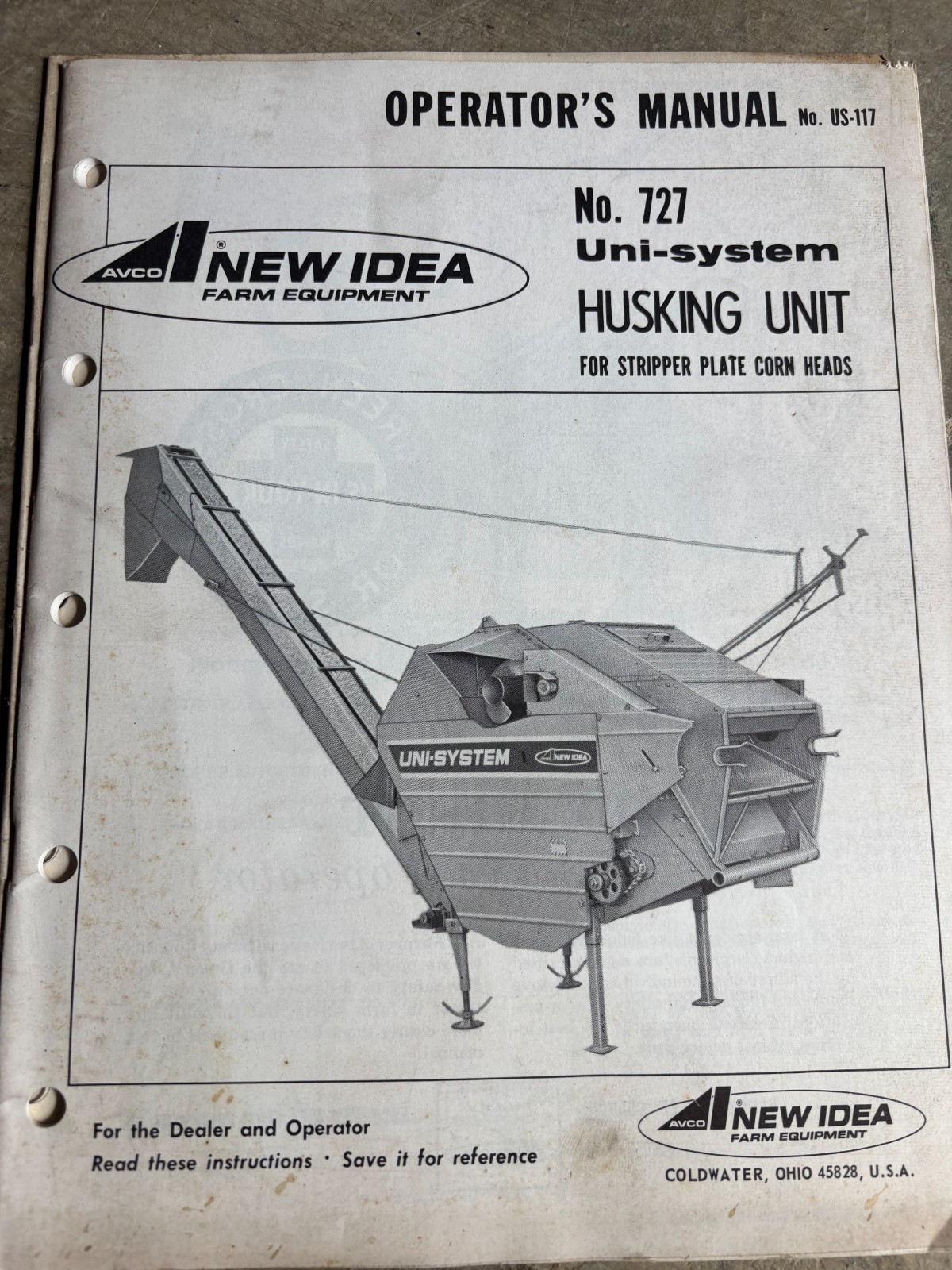 New Idea No.727 Husking Unit Operator&rsquo;s Manual AMIL26
