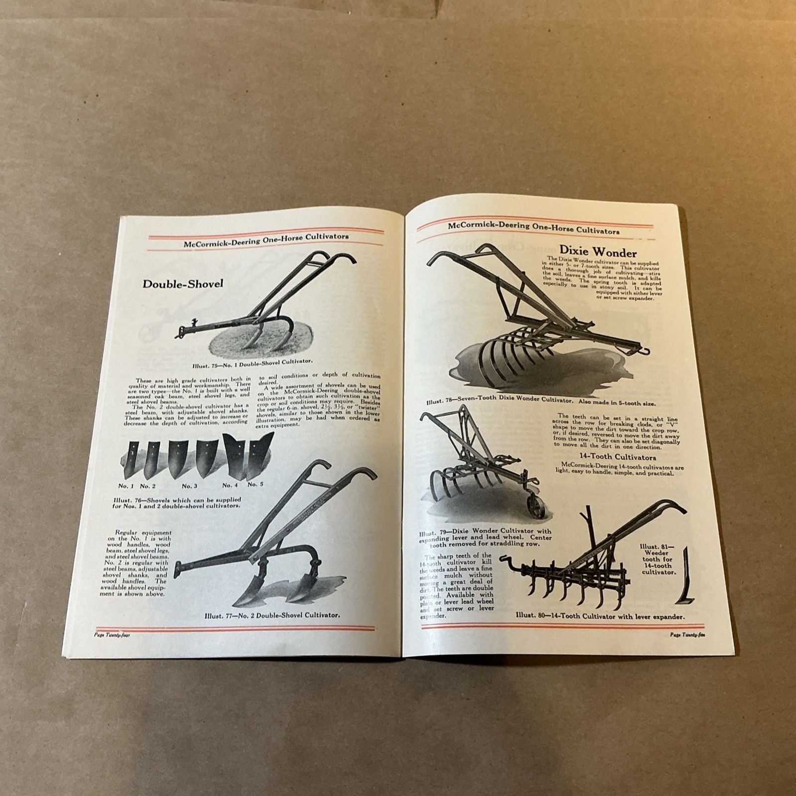 Vintage Original McCormick Cultivators Brochure As Is INV-P0931