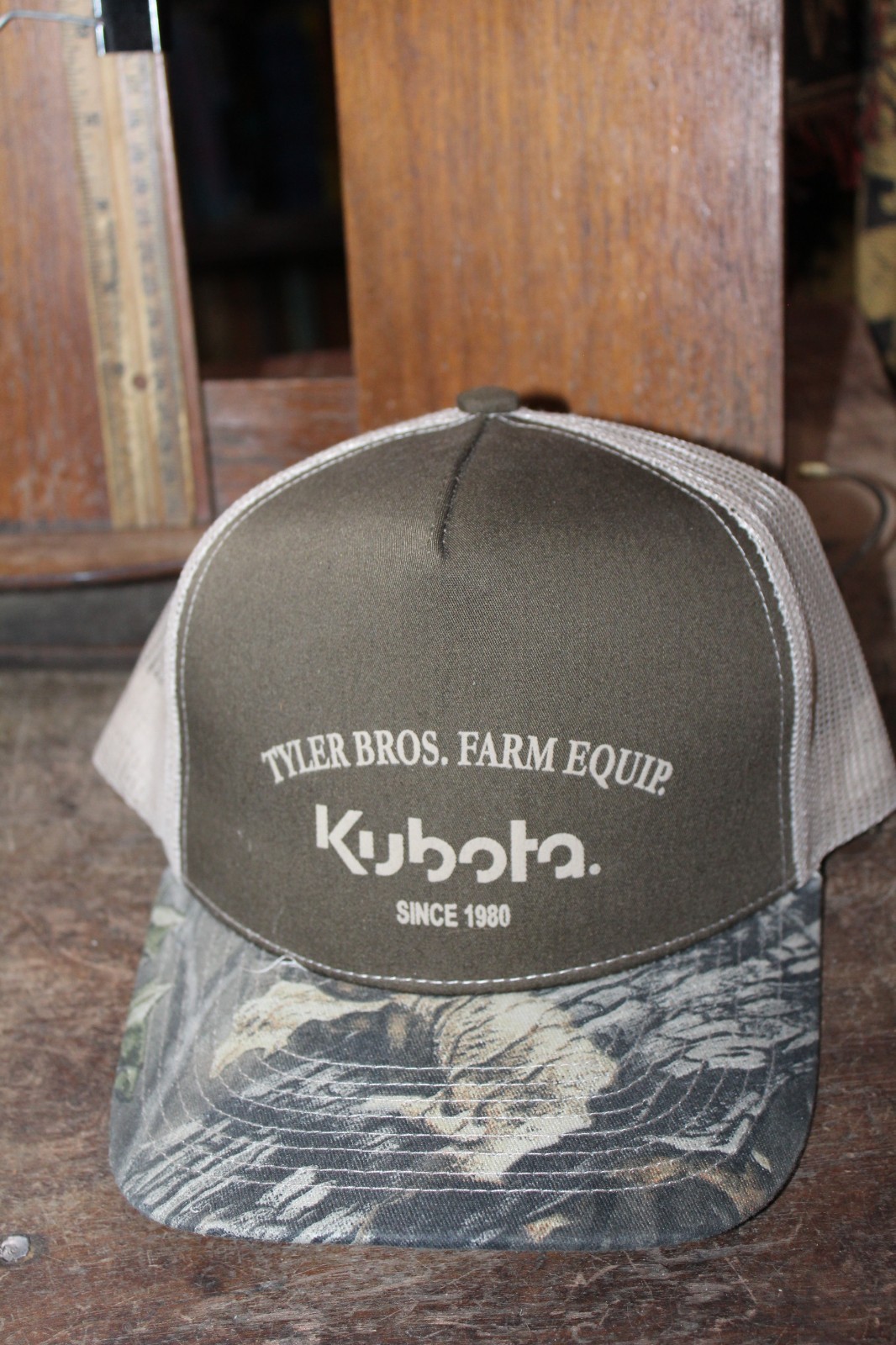 Tyler Brothers Farm Equipment Maryville TN Kubota Mesh Camo Trucker&rsquo;s Hat Cap