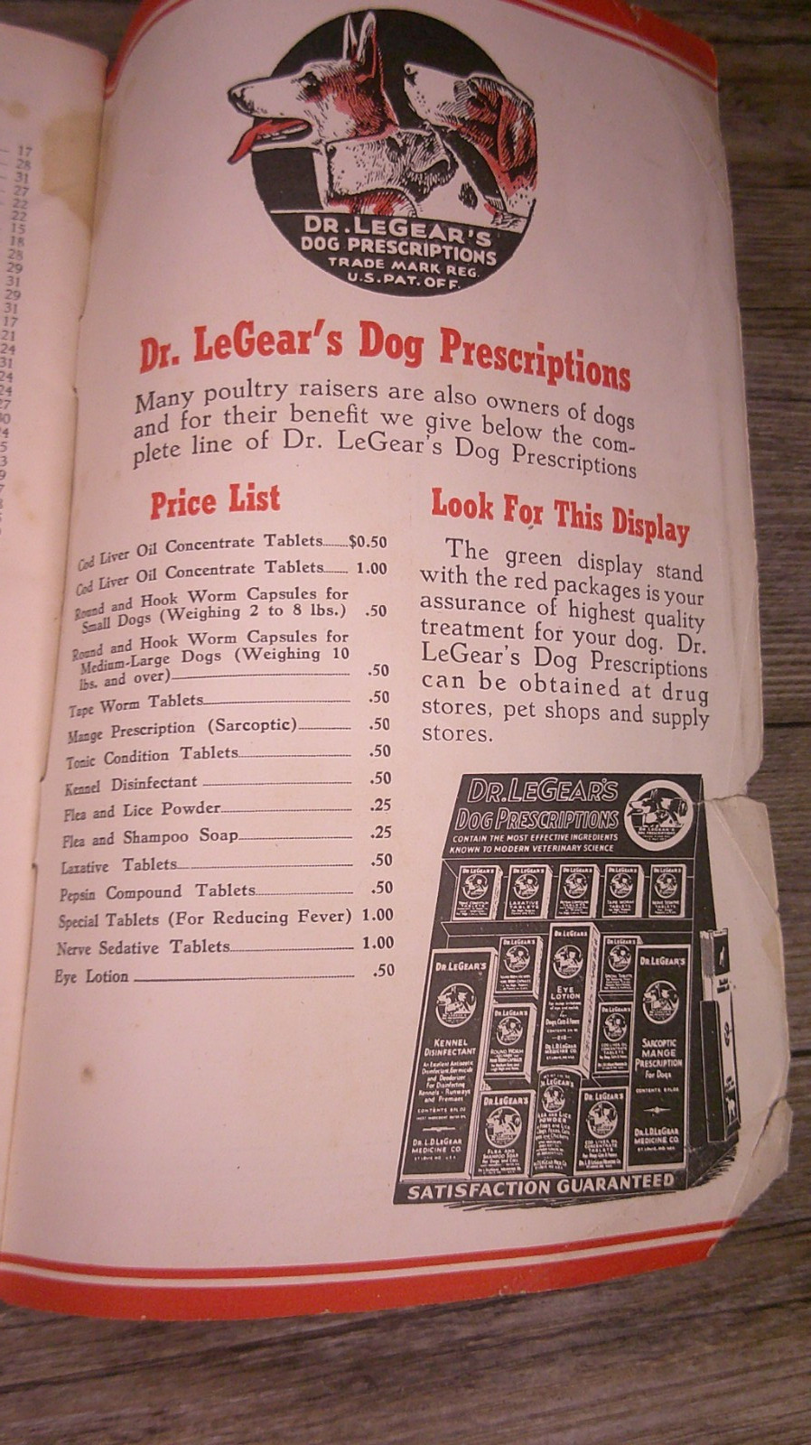 Dr. LeGear&rsquo;s livestock manual treatment of animals lots advertising 8O