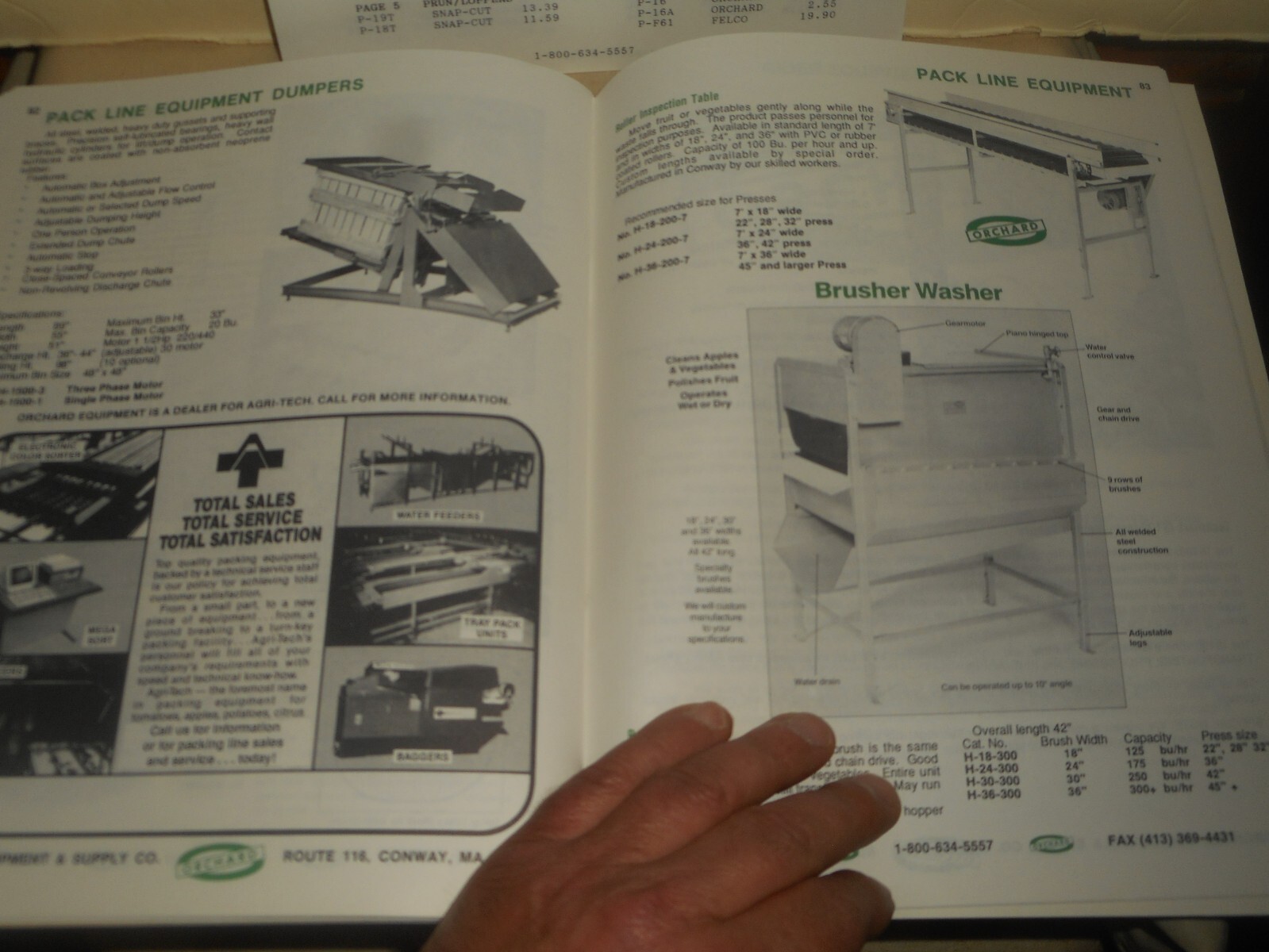 ORCHARD Equipment & Supply Co. 1992 MASTER CATALOG #4 & Rate Sheet APPLE FARMING