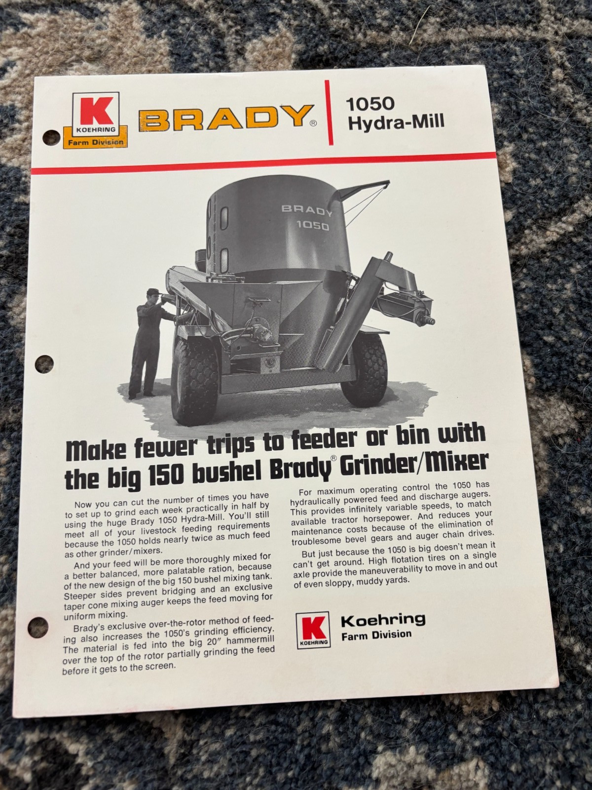 Brady 1050 Hydra-Mill Grinder Mixer Brochure AMIL26