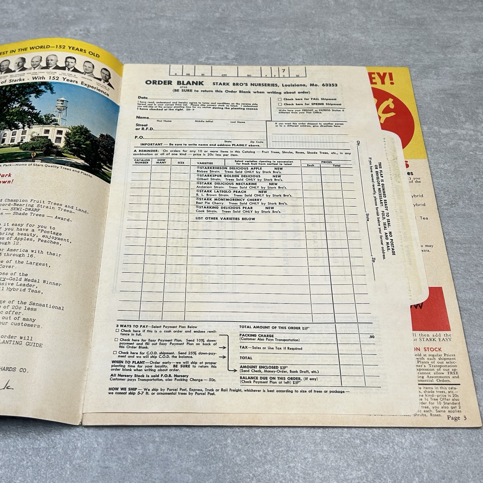 Vintage 1960s Stark Bros Nurseries & Orchards Dwarf Fruit Trees Catalog