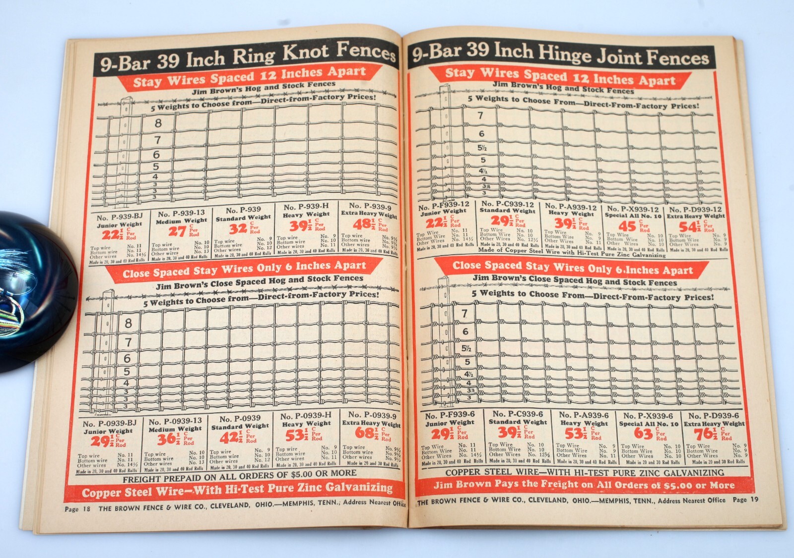 1930s Jim Brown&rsquo;s Fence & Wire Bargain Book Farm Supply Catalog Cleveland
