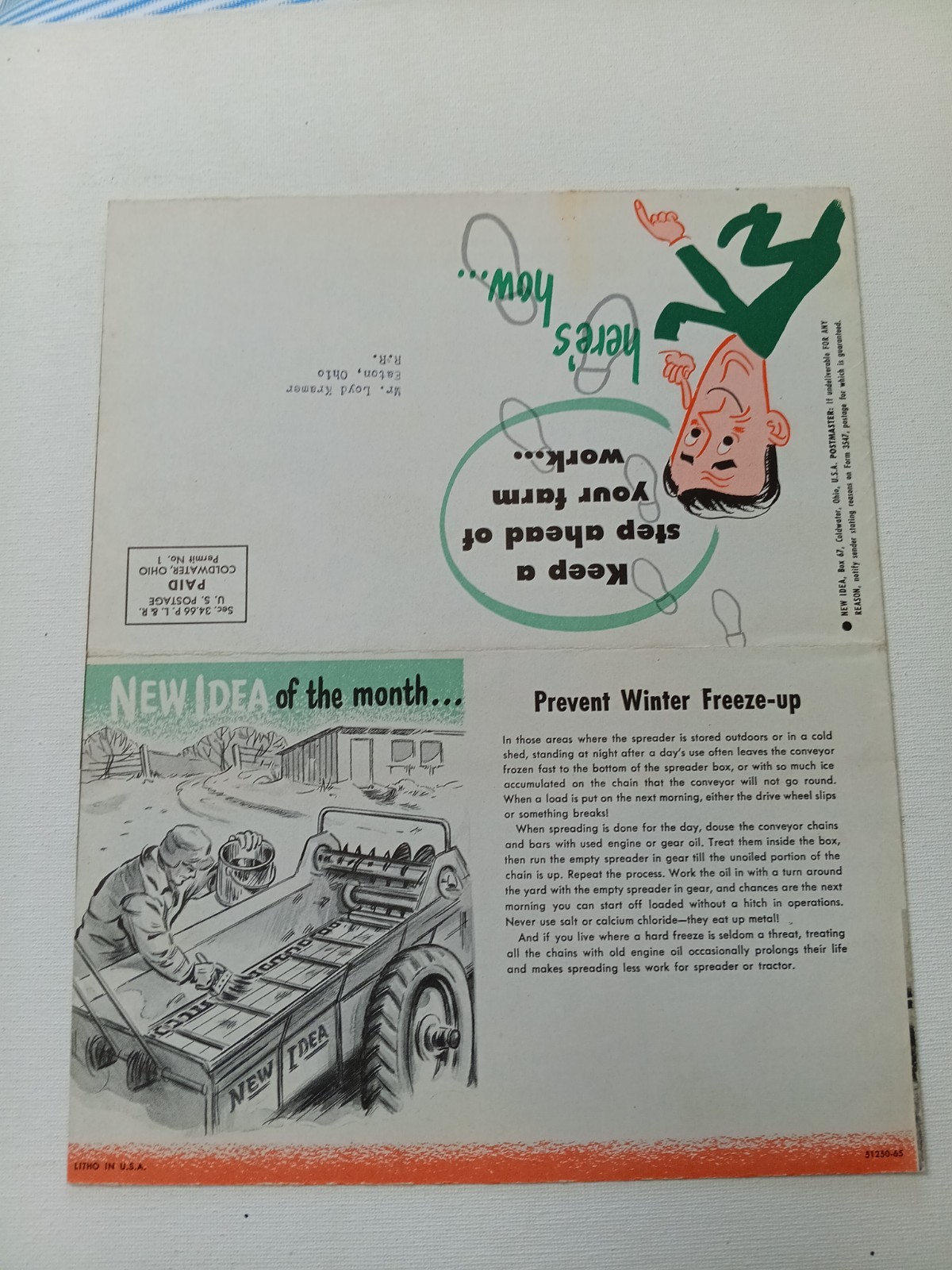 NEW IDEA « Two Big Steps toward Easier, More Profitable Farming » Mailer Ad