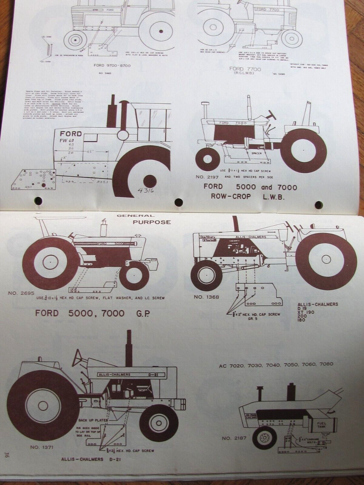1980 OWNER MANUAL – PARTS CATALOG CHEM-FARM EVANSVILLE IN TRACTOR MOUNT SPRAYER