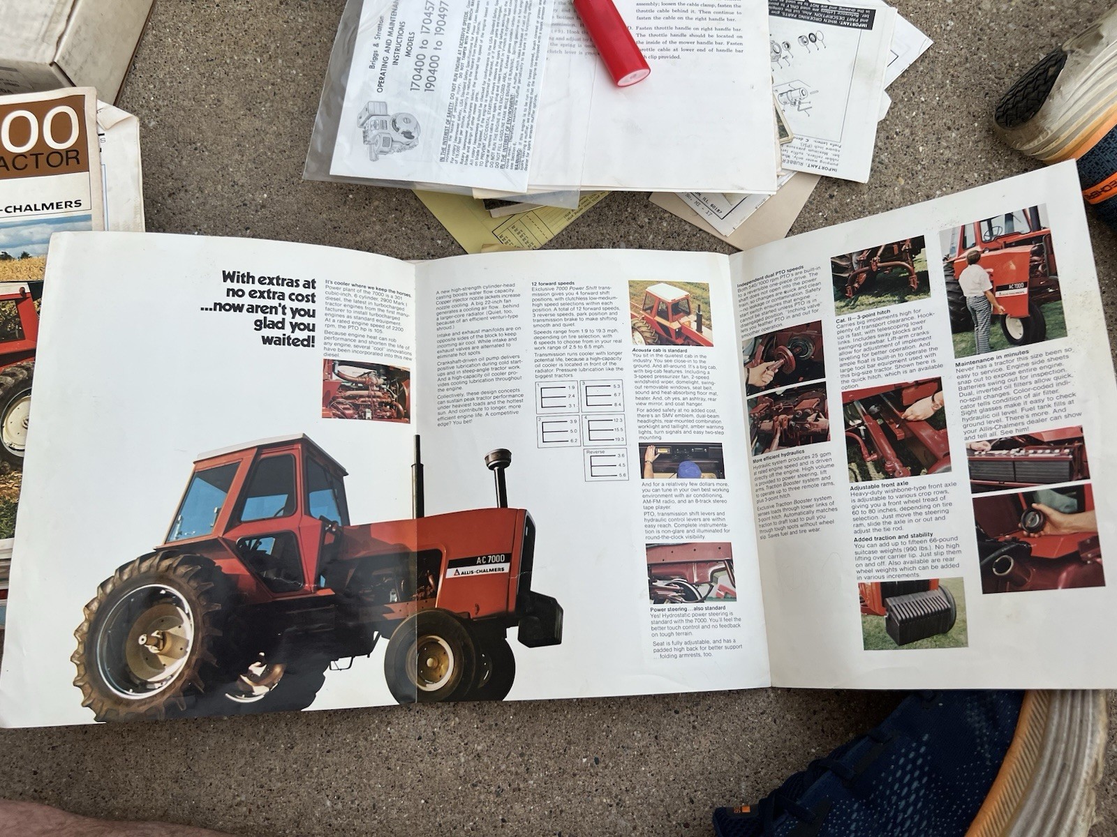 Allis Chalmers 7000 Tractor Sales Brochure Foldout