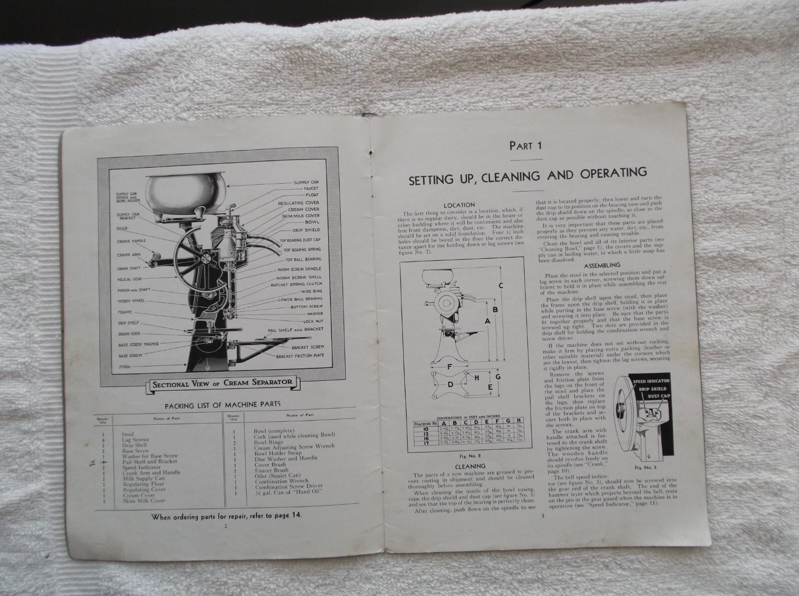 DE LAVAL STERLING SERIES CREAM SEPARATORS INSTRUCTION MANUAL F.1973-8-35