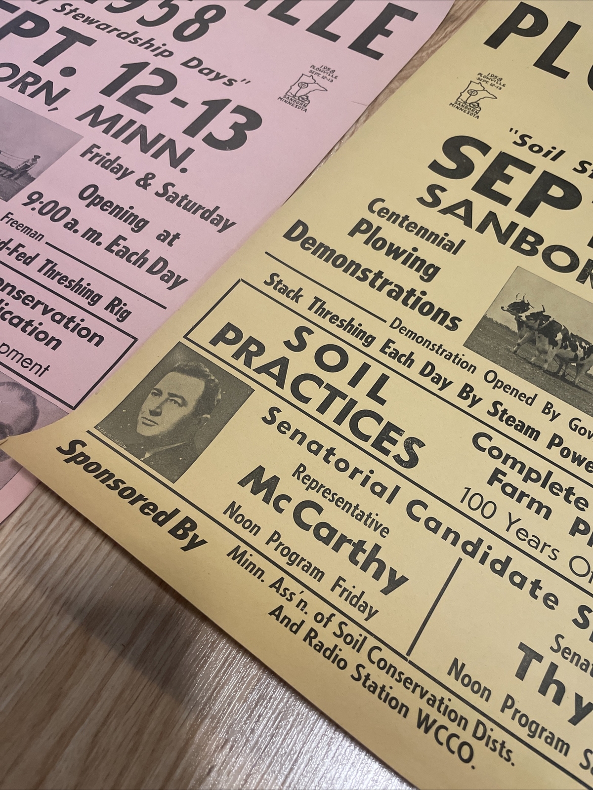 Sanborn MN Posters Plowville 1958 Plowing Threshing