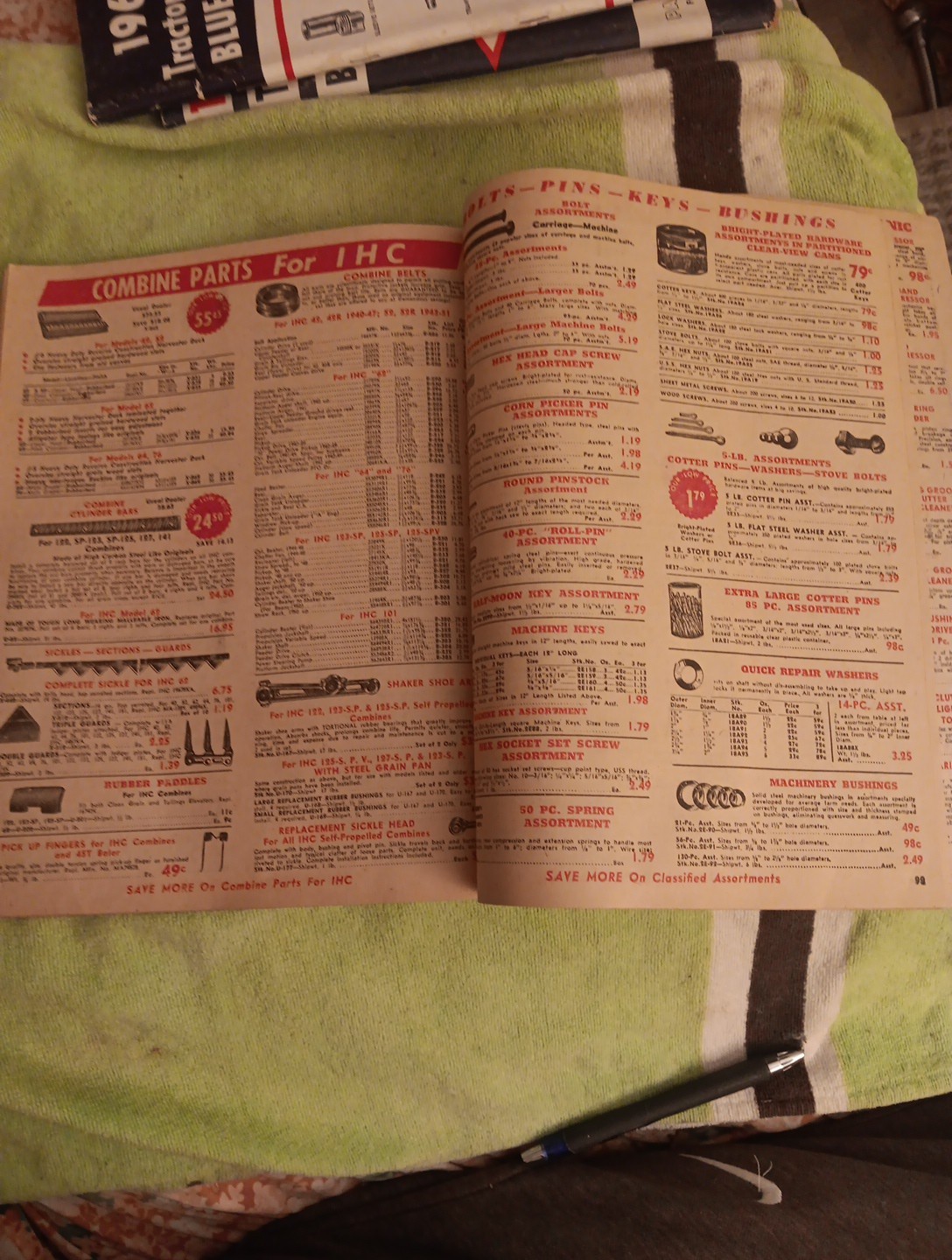 1960 Tractor SUPPLY COMPANY PART GUIDE Blue BOOK Agricultural Machinery Magazine