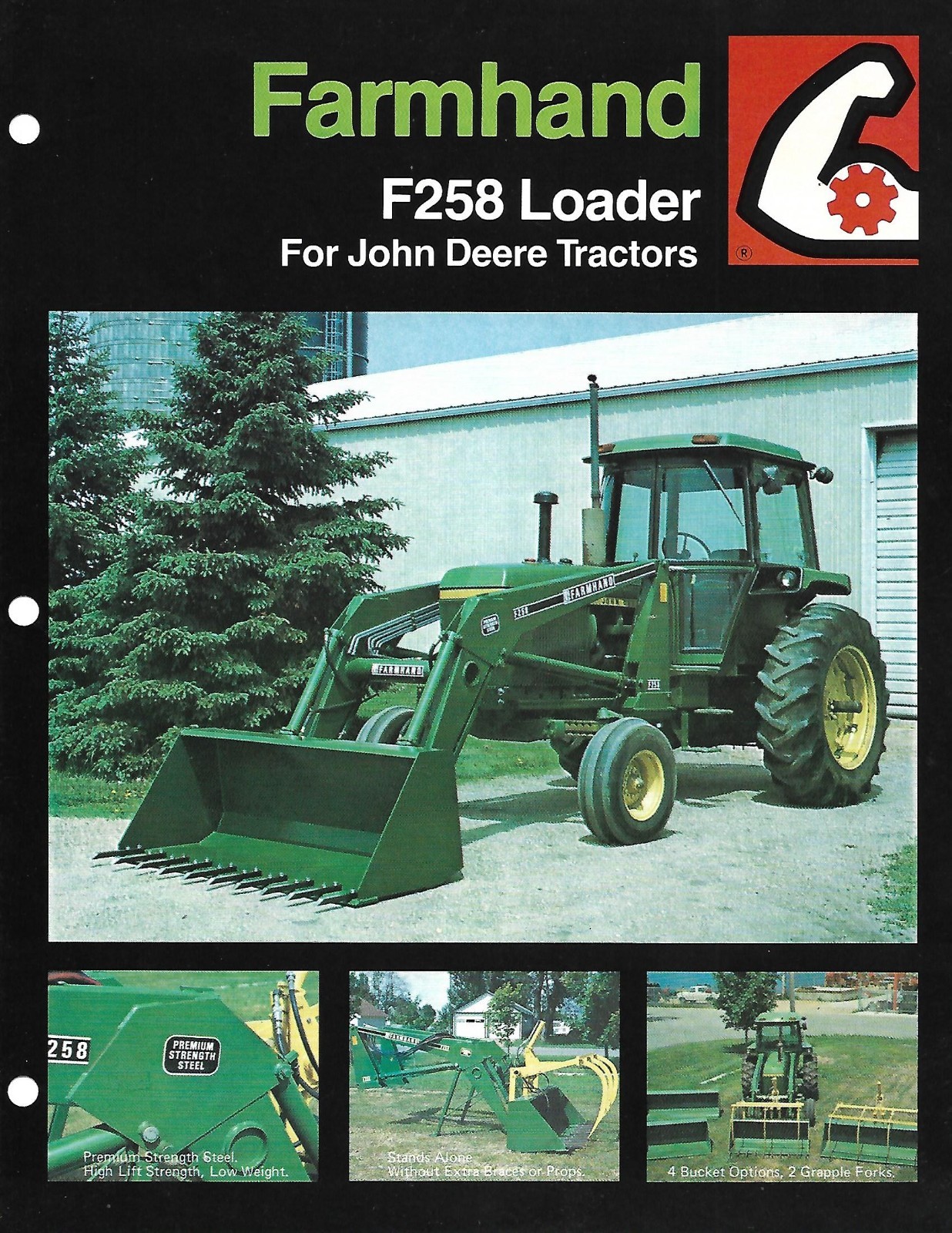 Farm Data Sheet – Farmhand – F258 Loader for John Deere Tractor Brochure (F9545)