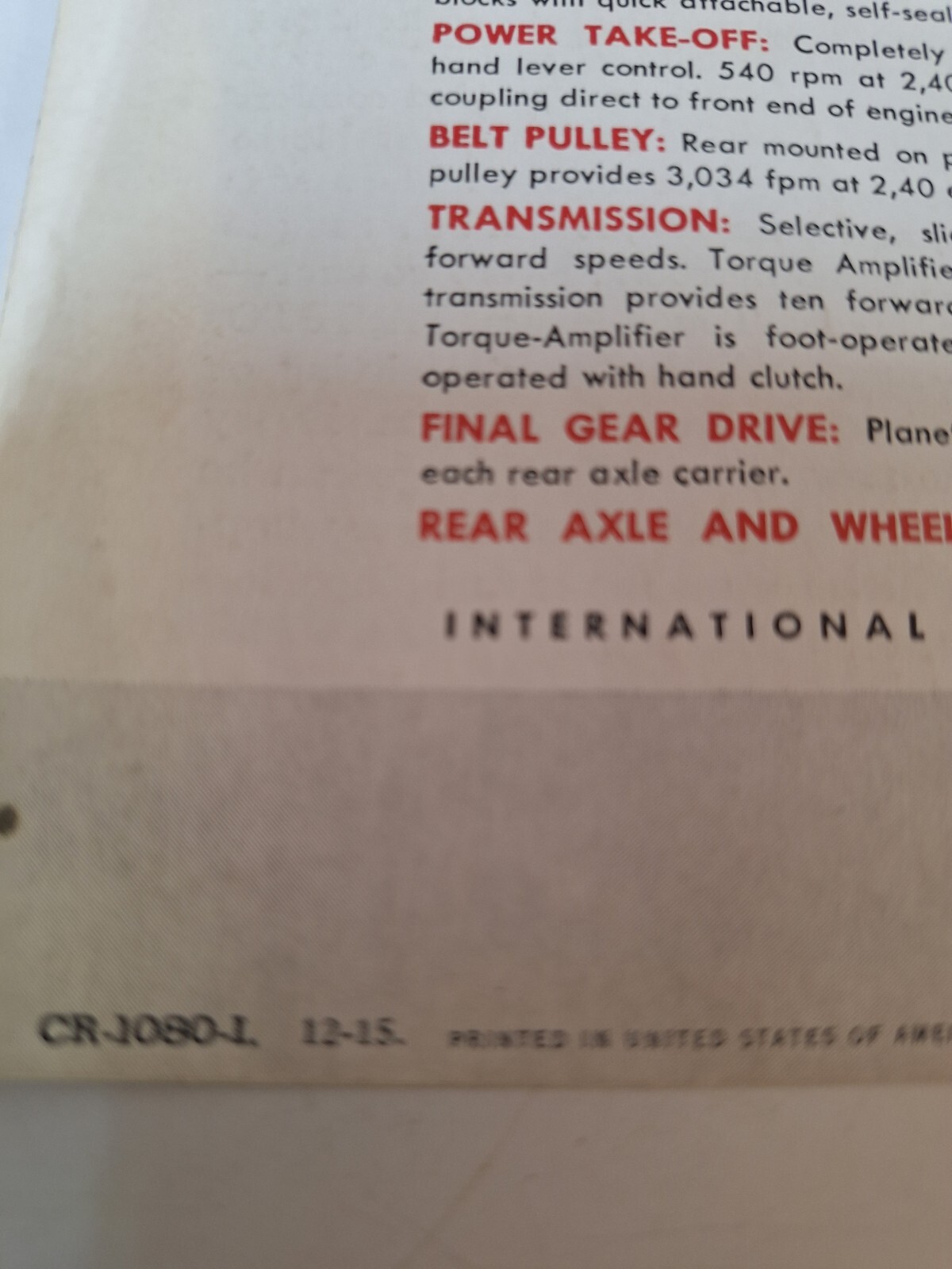 McCormick Farmall 660 Tractors Booklet Advertising Brochure
