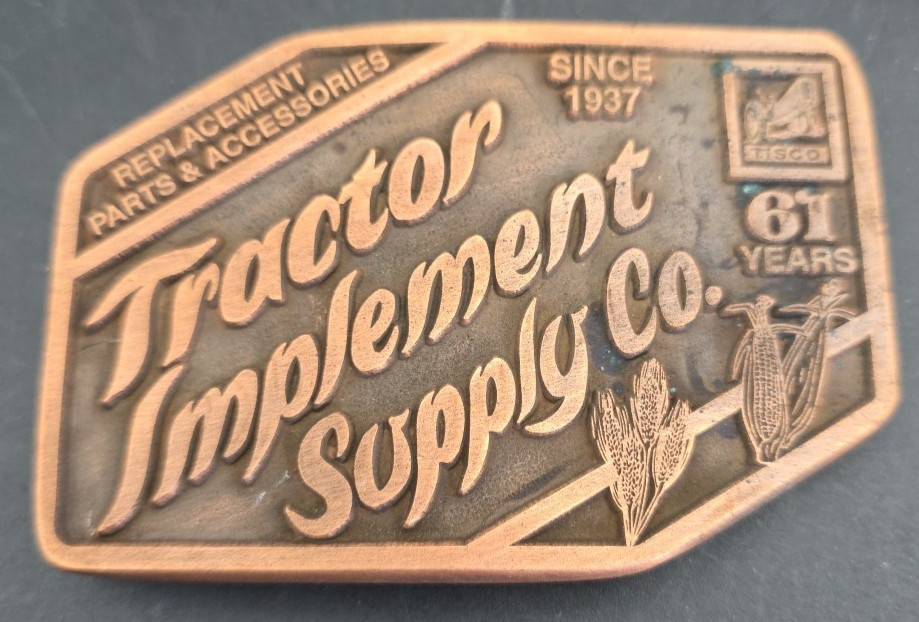 Tractor Implement Supply Company 61 Years Belt Buckle Lt Ed 8155 Series IX 1998