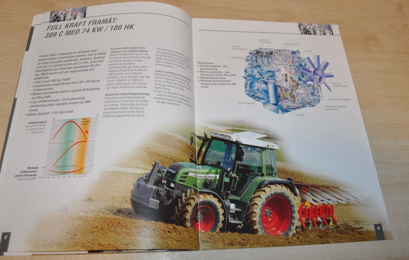 Fendt 307 308 309 Farmer Tractor Agricultural Brochure Prospekt Sweden
