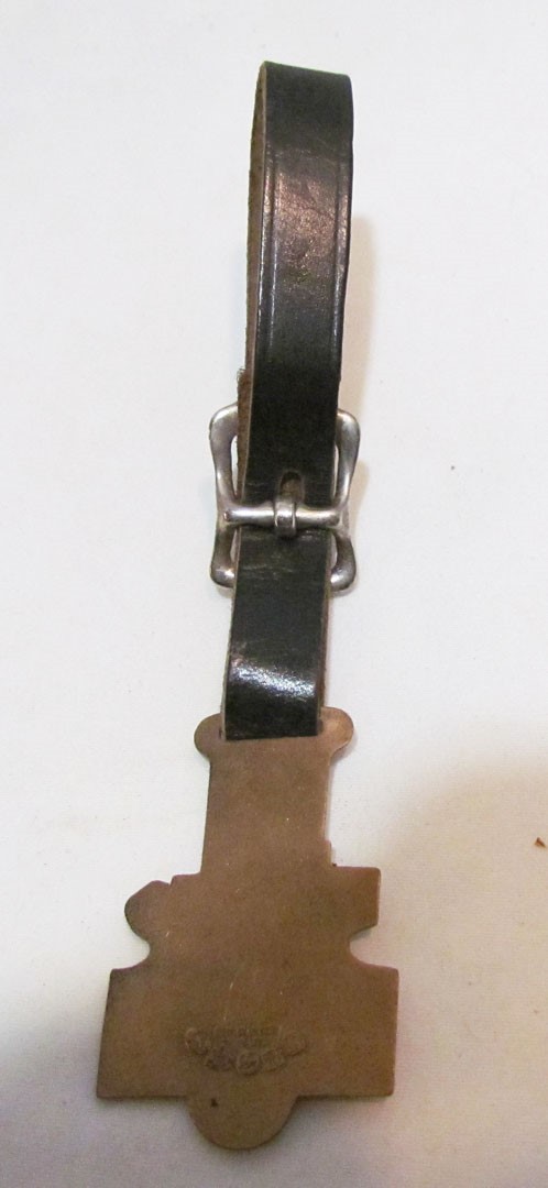 PAYLOADER FRANK G. HOUGH CO LOGO METAL WATCH FOB VINTAGE ADVERTISING TRACTOR