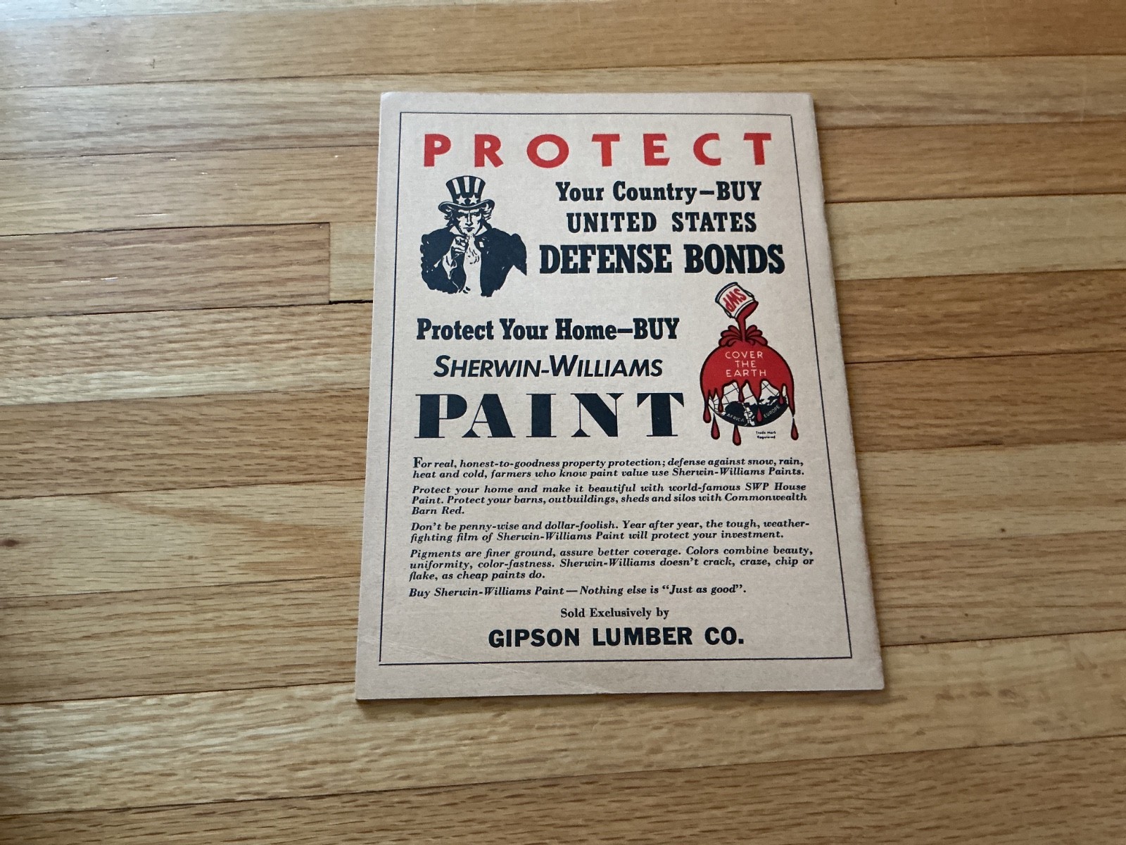 Vintage Farm Acct. Record Book – Gibson Lumber – Minnesota