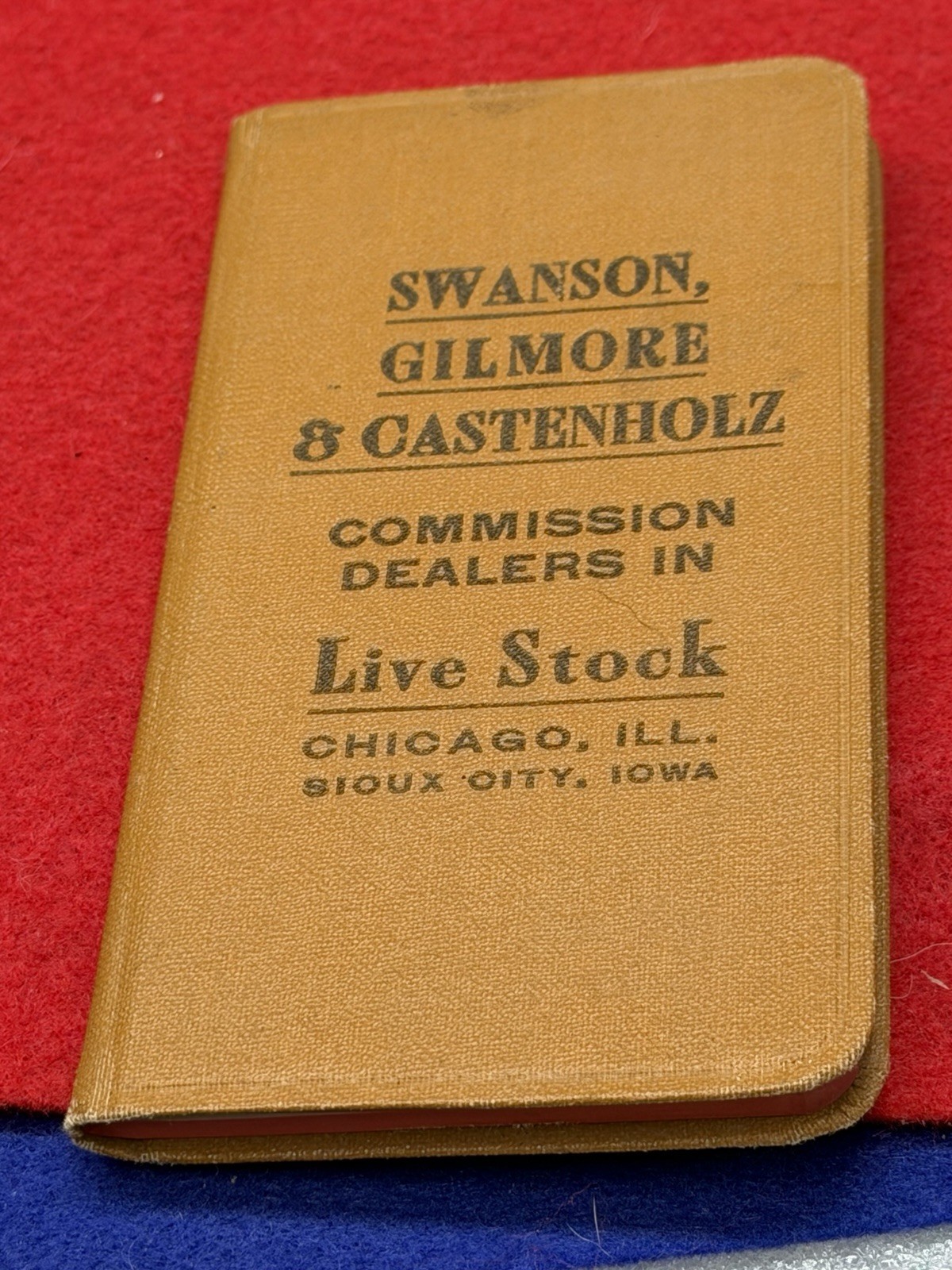 Historic 1940 Livestock Commission Company Pocket Note Pad